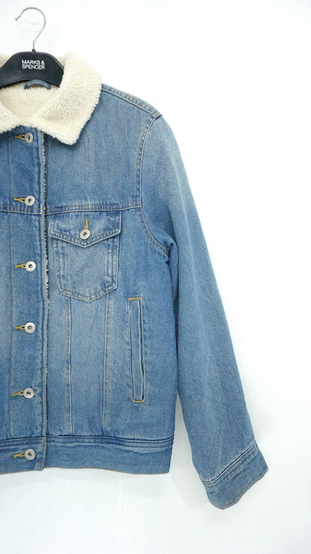 Japanese Brand 🔥🇯🇵 Japan GU Sherpa Fleece Soft Denim Jacket Size US S / EU 44-46 / 1 - 4 Thumbnail