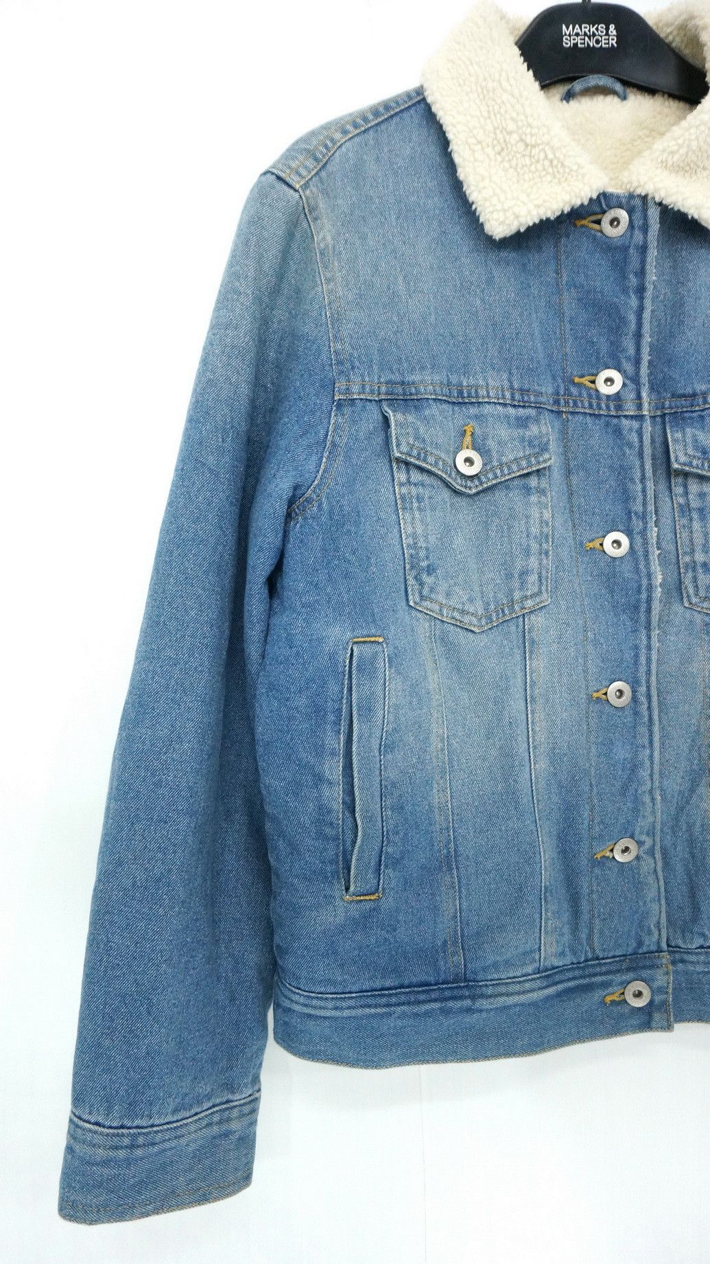 Japanese Brand 🔥🇯🇵 Japan GU Sherpa Fleece Soft Denim Jacket Size US S / EU 44-46 / 1 - 3 Thumbnail