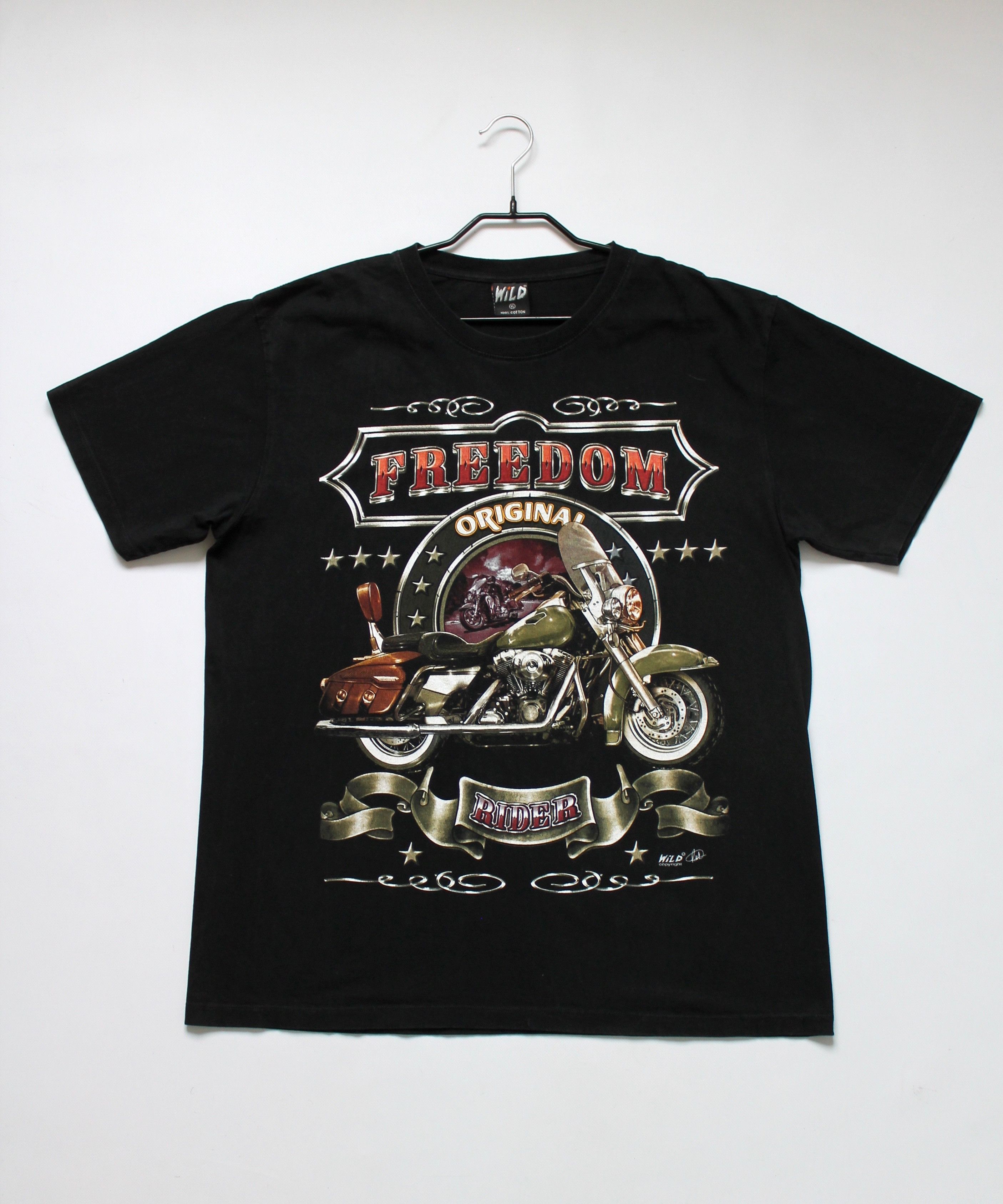 Vintage Vintage! WILD Freedom t-shirt Rider Motorcycle Size US XL / EU 56 / 4 - 2 Thumbnail