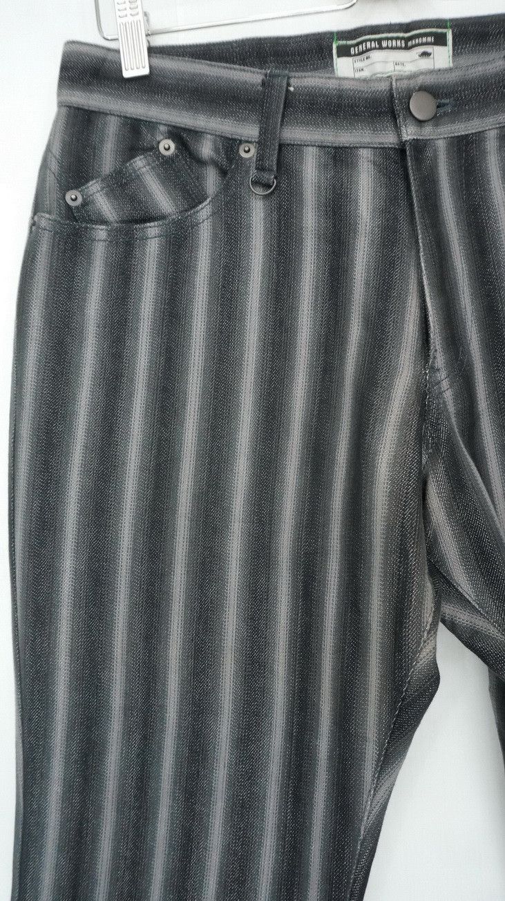 Japanese Brand Flare 🎌 MK HOMME Rare Shadow Striped Lowrise Denim Size US 30 / EU 46 - 3 Thumbnail