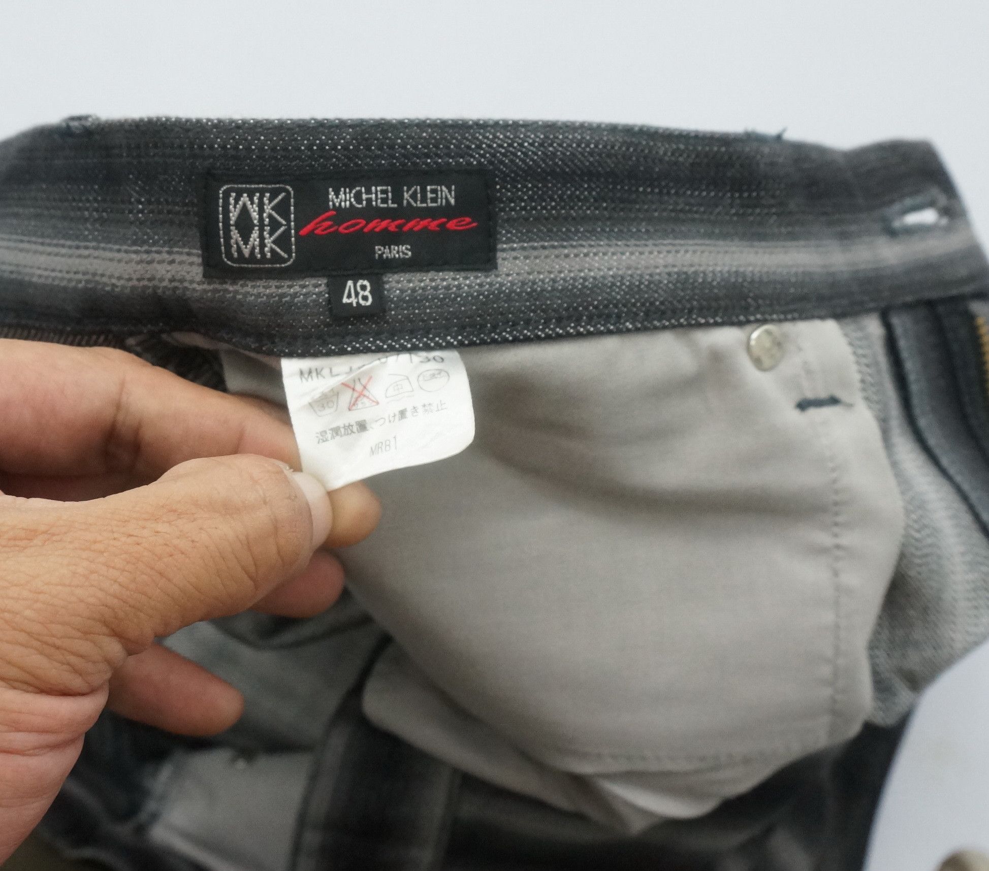 Japanese Brand Flare 🎌 MK HOMME Rare Shadow Striped Lowrise Denim Size US 30 / EU 46 - 16 Thumbnail