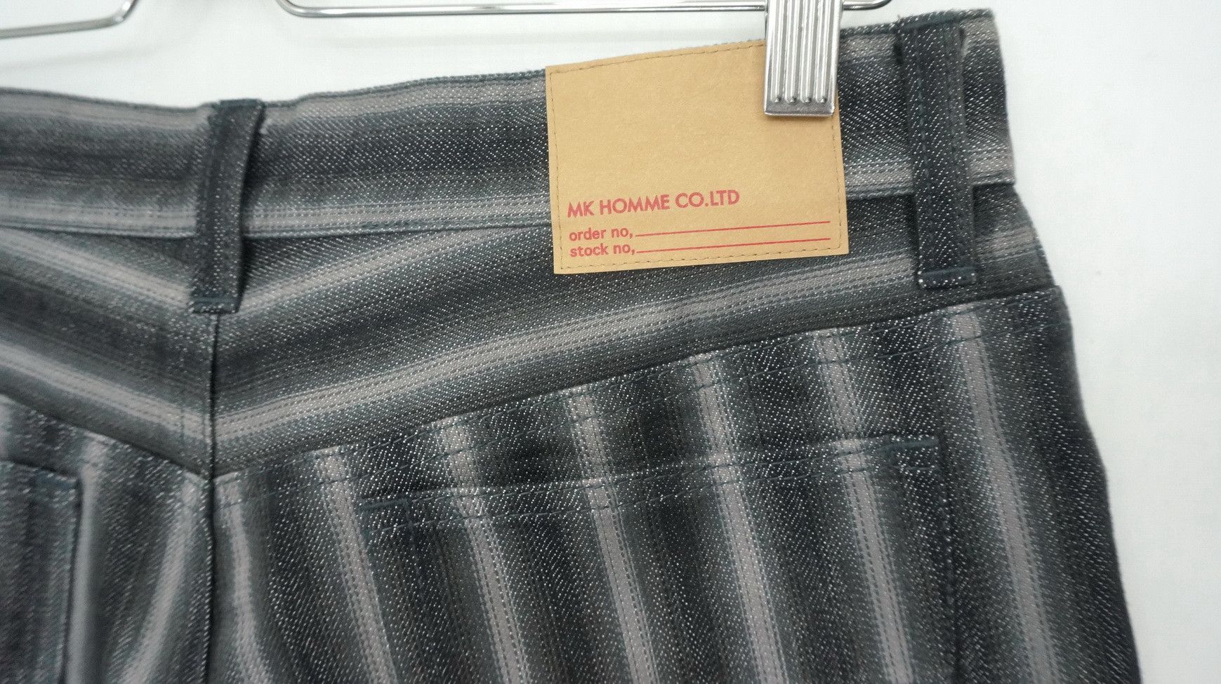 Japanese Brand Flare 🎌 MK HOMME Rare Shadow Striped Lowrise Denim Size US 30 / EU 46 - 6 Thumbnail