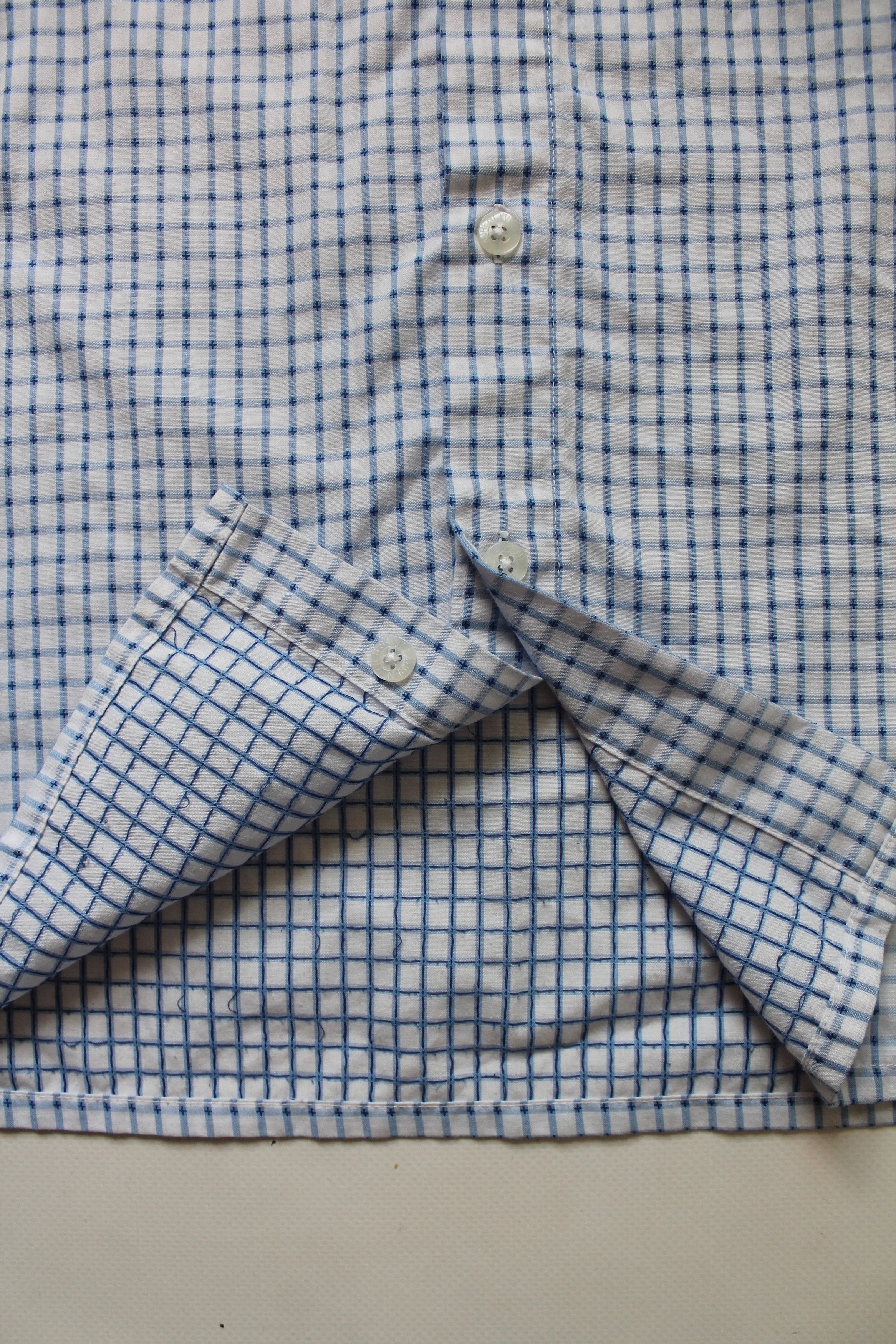 Vintage 90's Yves Saint Laurent Shirt short Sleeve Blue Size US M / EU 48-50 / 2 - 7 Thumbnail