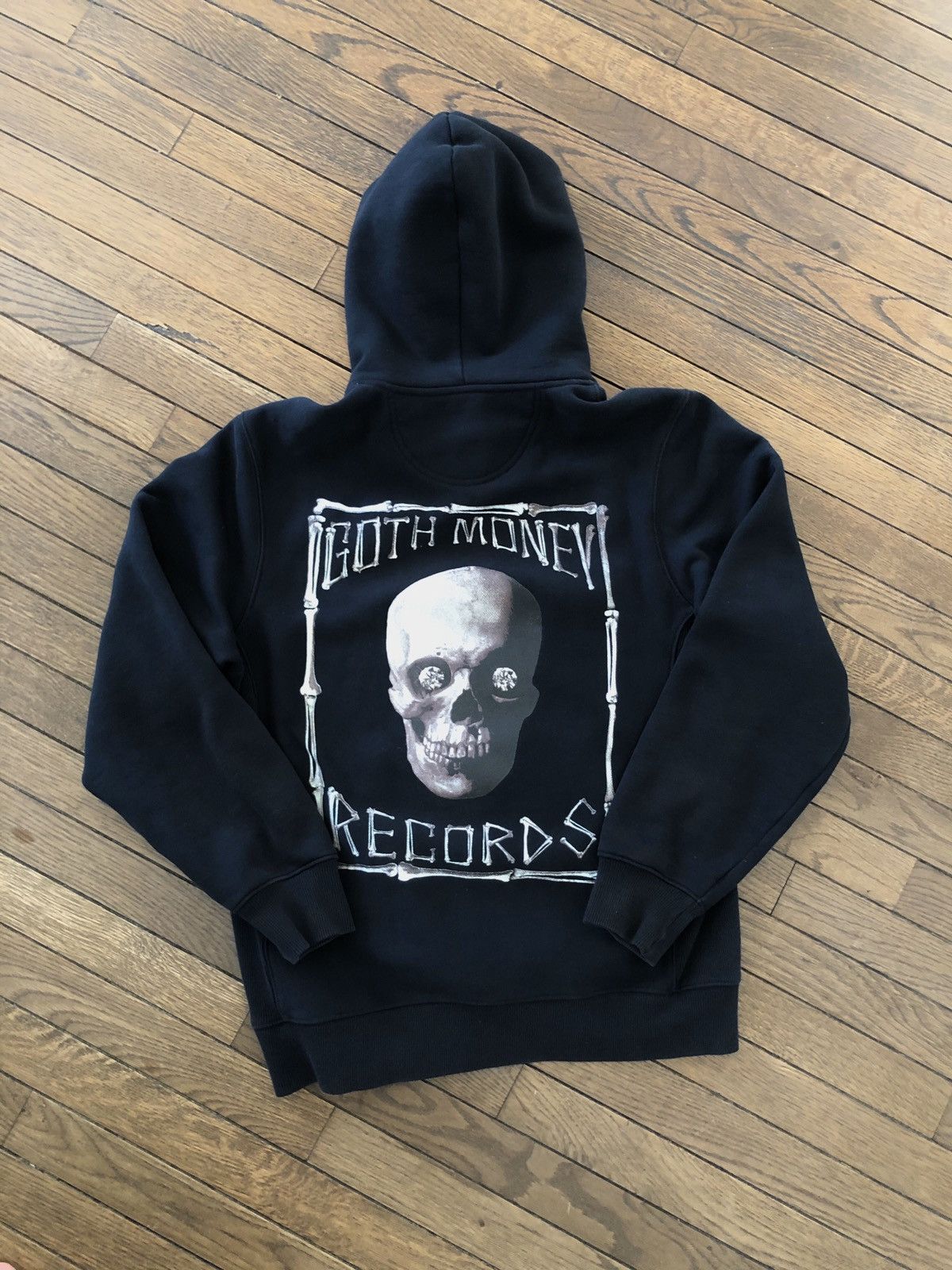 image of Goth&money Goth Money Skeleton Bones Hoodie Medium Ftp Goosebumps in Black, Men's
