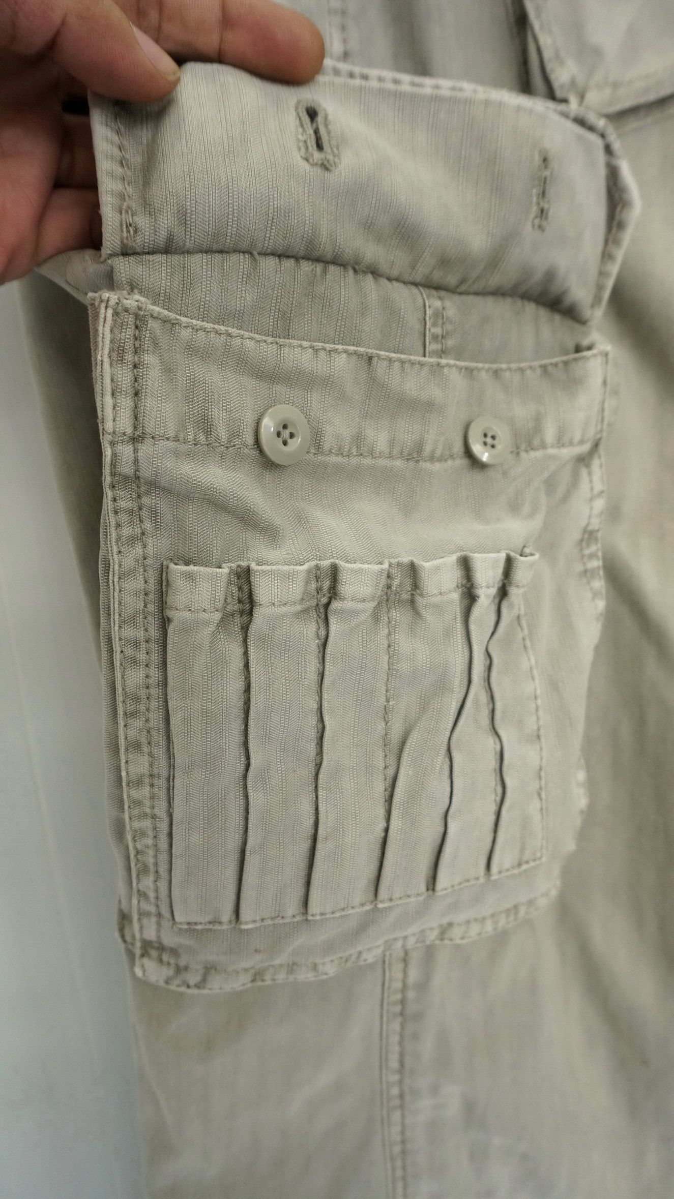 Japanese Brand Rare Vintage Japanese Brand OILCAKE Worn Out Cargo Pants Size US 32 / EU 48 - 11 Thumbnail