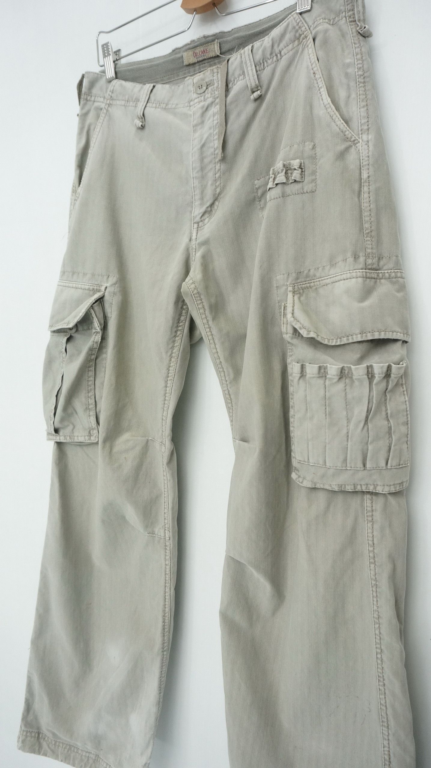 Japanese Brand Rare Vintage Japanese Brand OILCAKE Worn Out Cargo Pants Size US 32 / EU 48 - 1 Thumbnail