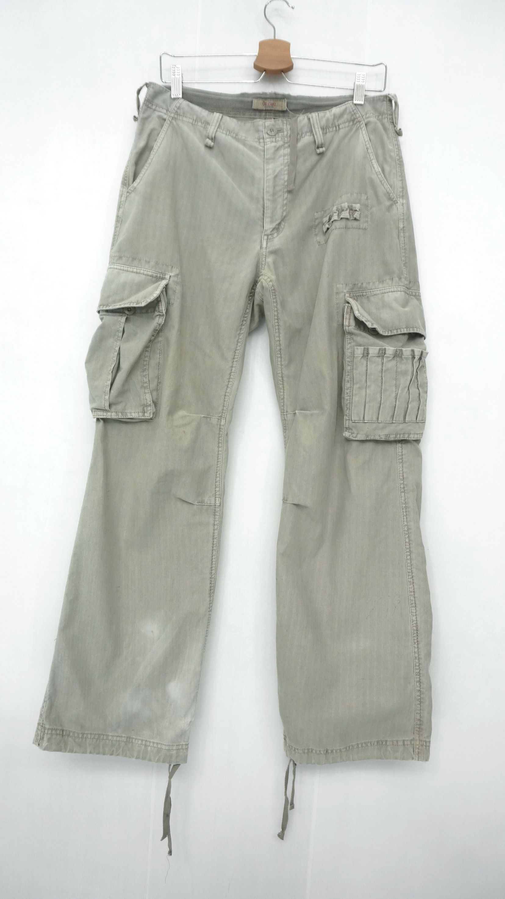 Japanese Brand Rare Vintage Japanese Brand OILCAKE Worn Out Cargo Pants Size US 32 / EU 48 - 2 Thumbnail