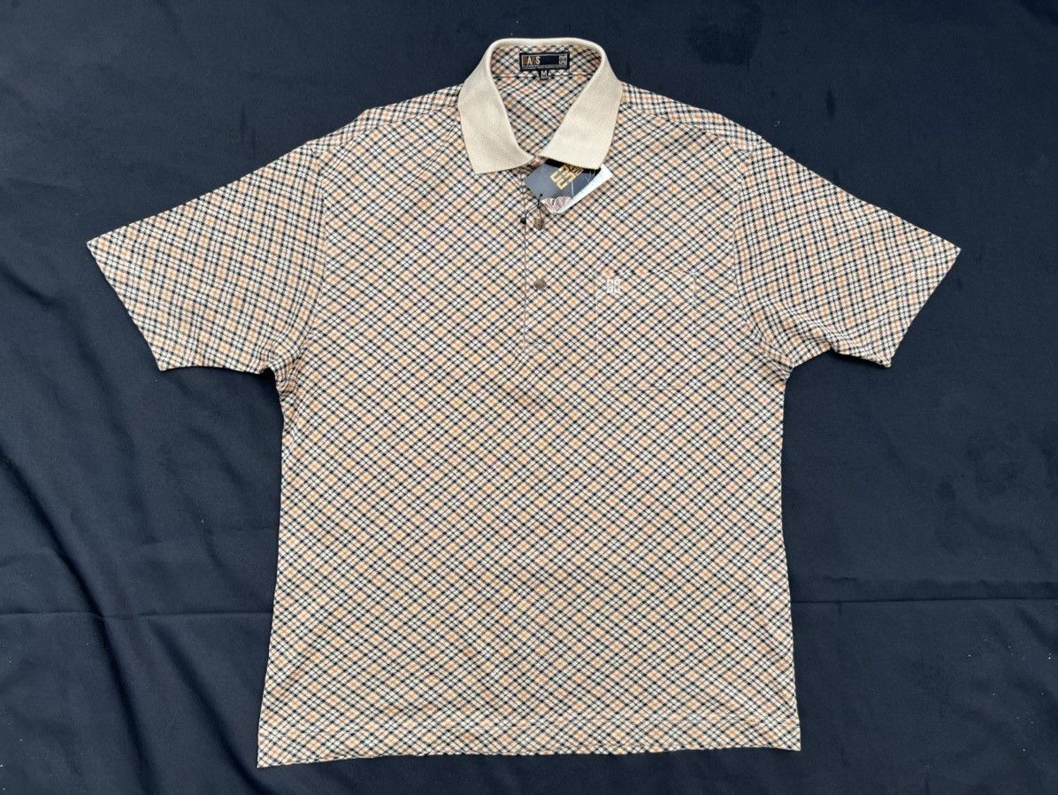DAKS Vintage 2000s Daks London Japan Nova Check Polo Shirt Size US M / EU 48-50 / 2 - 1 Thumbnail