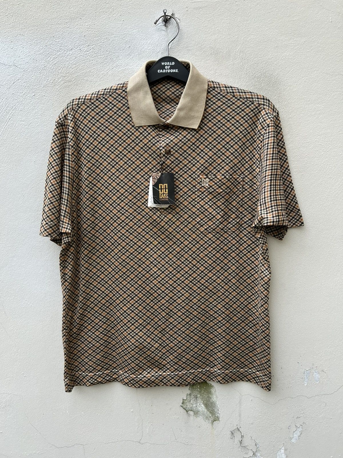 DAKS Vintage 2000s Daks London Japan Nova Check Polo Shirt Size US M / EU 48-50 / 2 - 3 Thumbnail