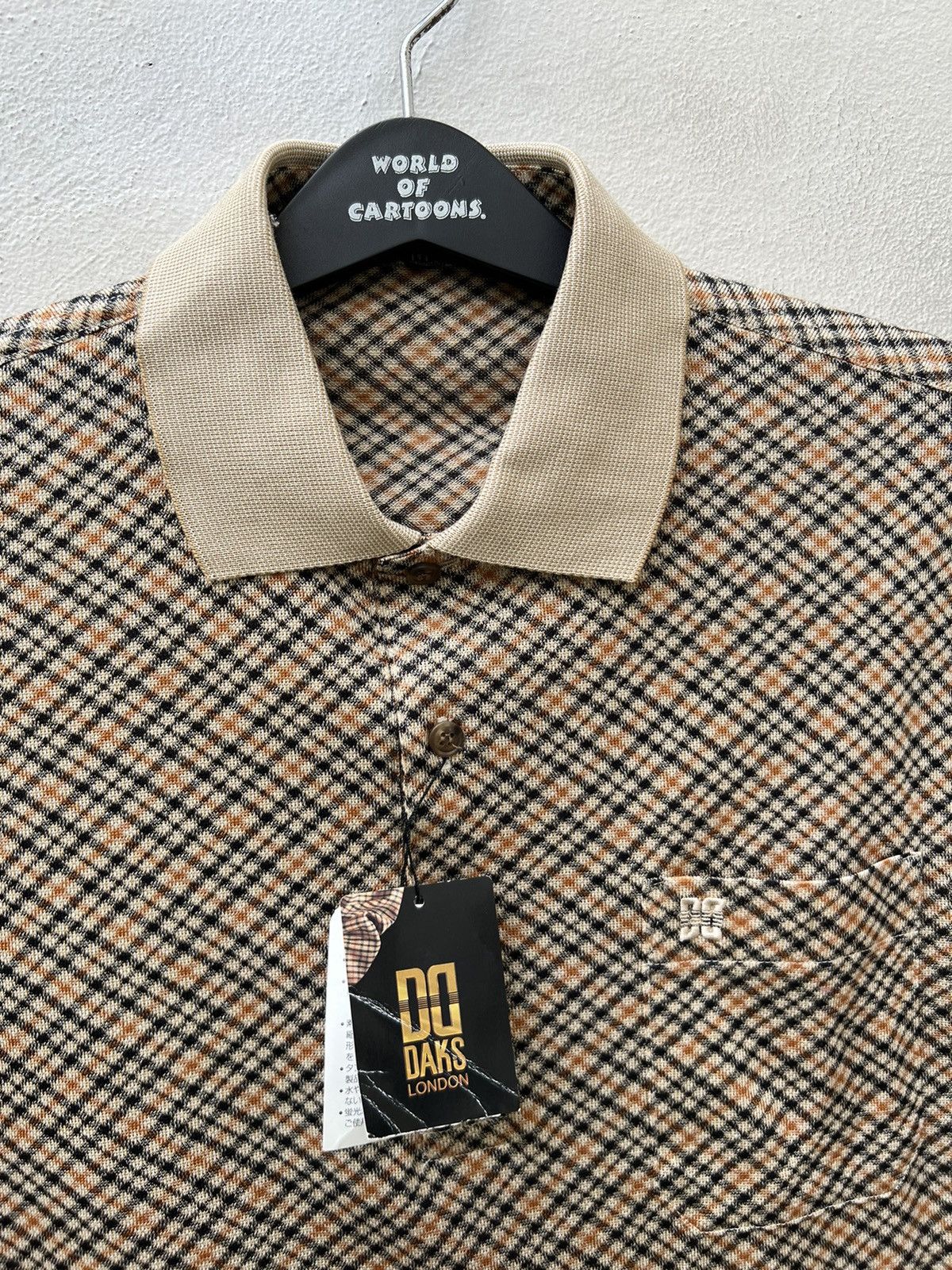 DAKS Vintage 2000s Daks London Japan Nova Check Polo Shirt Size US M / EU 48-50 / 2 - 4 Thumbnail