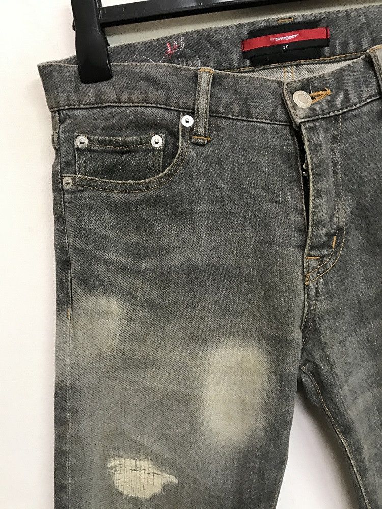 Swagger SWAGGER Japan Distressed Discharge Stretchable Skinny Denim Size US 30 / EU 46 - 2 Thumbnail