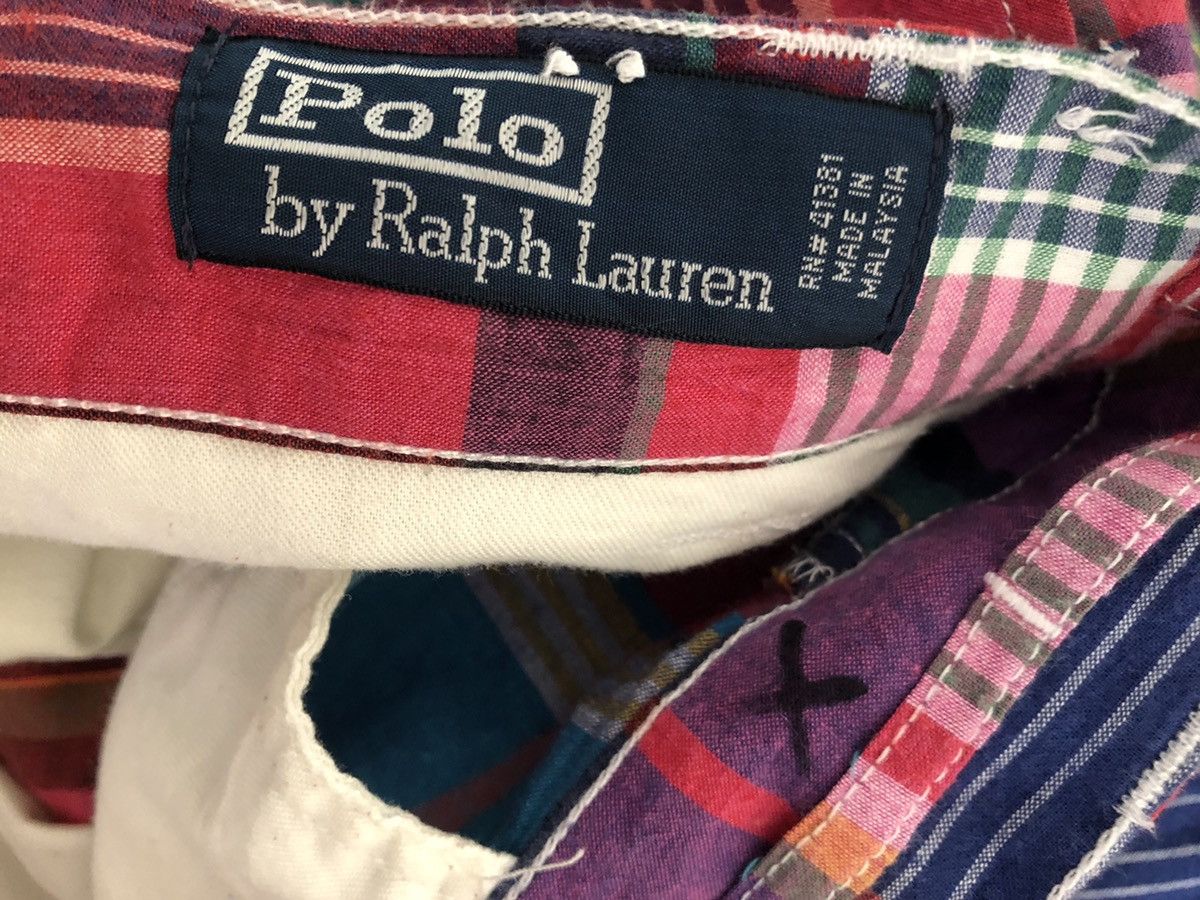 Polo Ralph Lauren Vintage 90s Polo RL Madras Tartan Cargo Trouser Pant Size US 34 / EU 50 - 21 Thumbnail