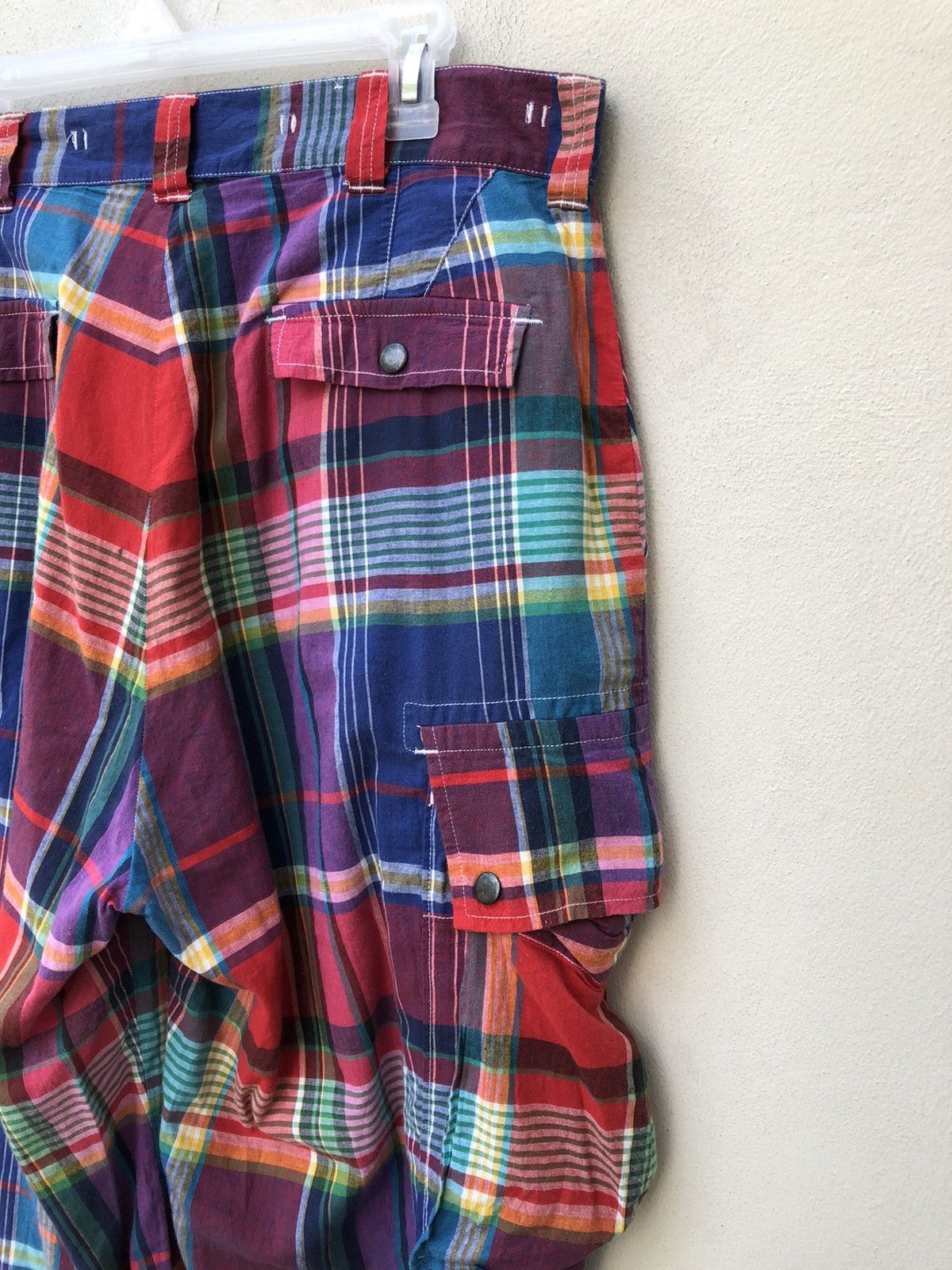 Polo Ralph Lauren Vintage 90s Polo RL Madras Tartan Cargo Trouser Pant Size US 34 / EU 50 - 18 Thumbnail