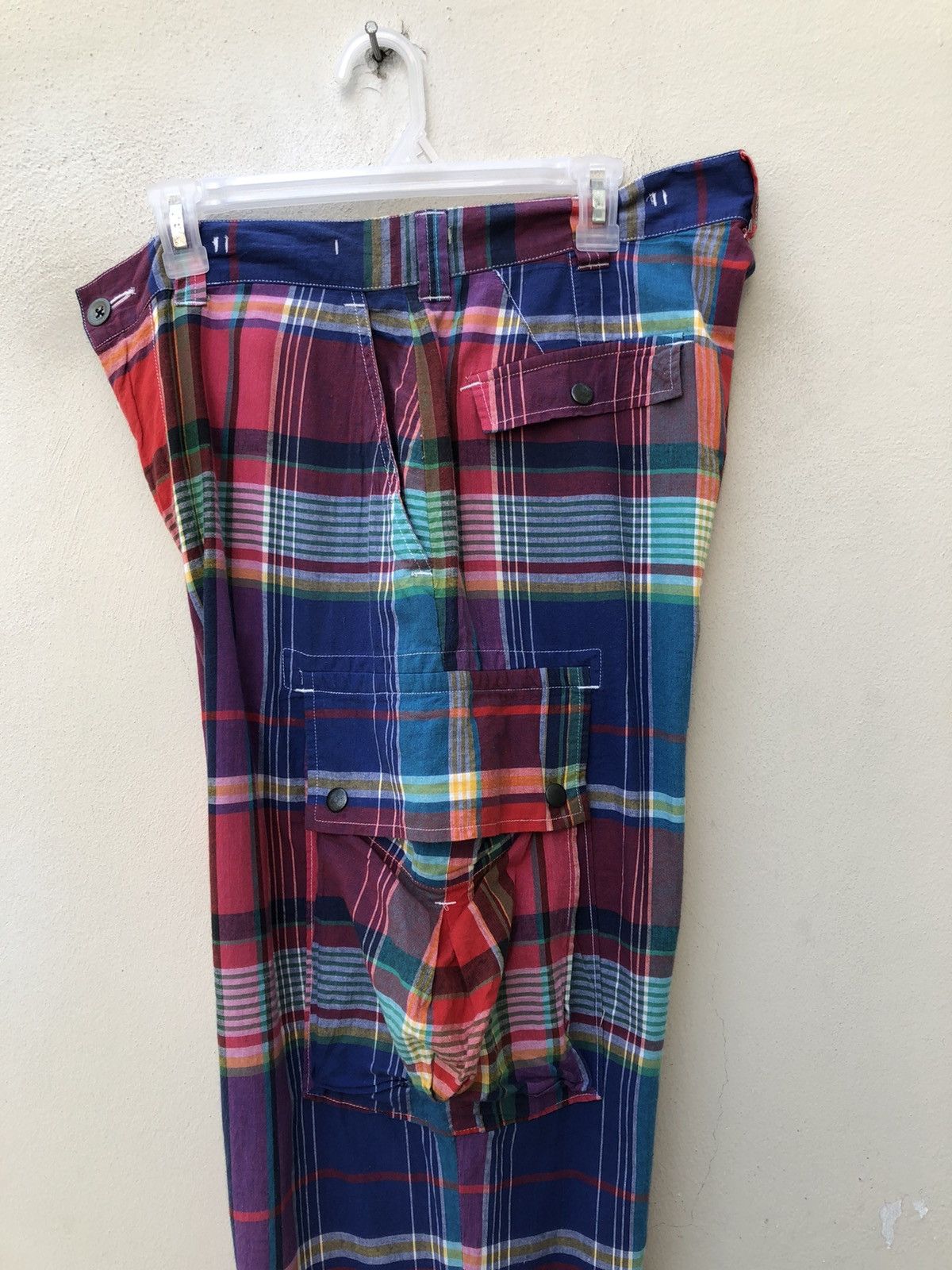 Polo Ralph Lauren Vintage 90s Polo RL Madras Tartan Cargo Trouser Pant Size US 34 / EU 50 - 20 Thumbnail