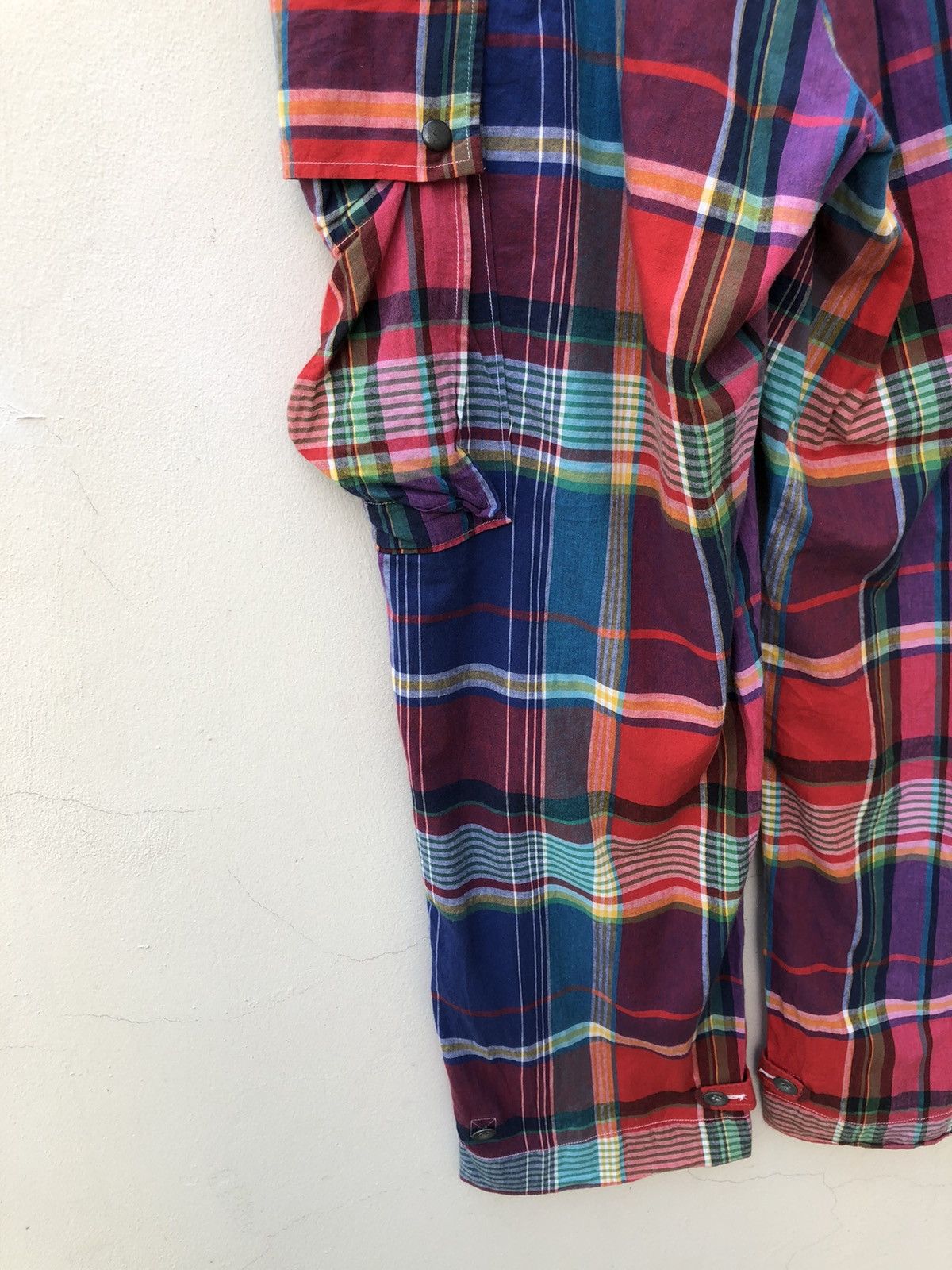 Polo Ralph Lauren Vintage 90s Polo RL Madras Tartan Cargo Trouser Pant Size US 34 / EU 50 - 16 Thumbnail