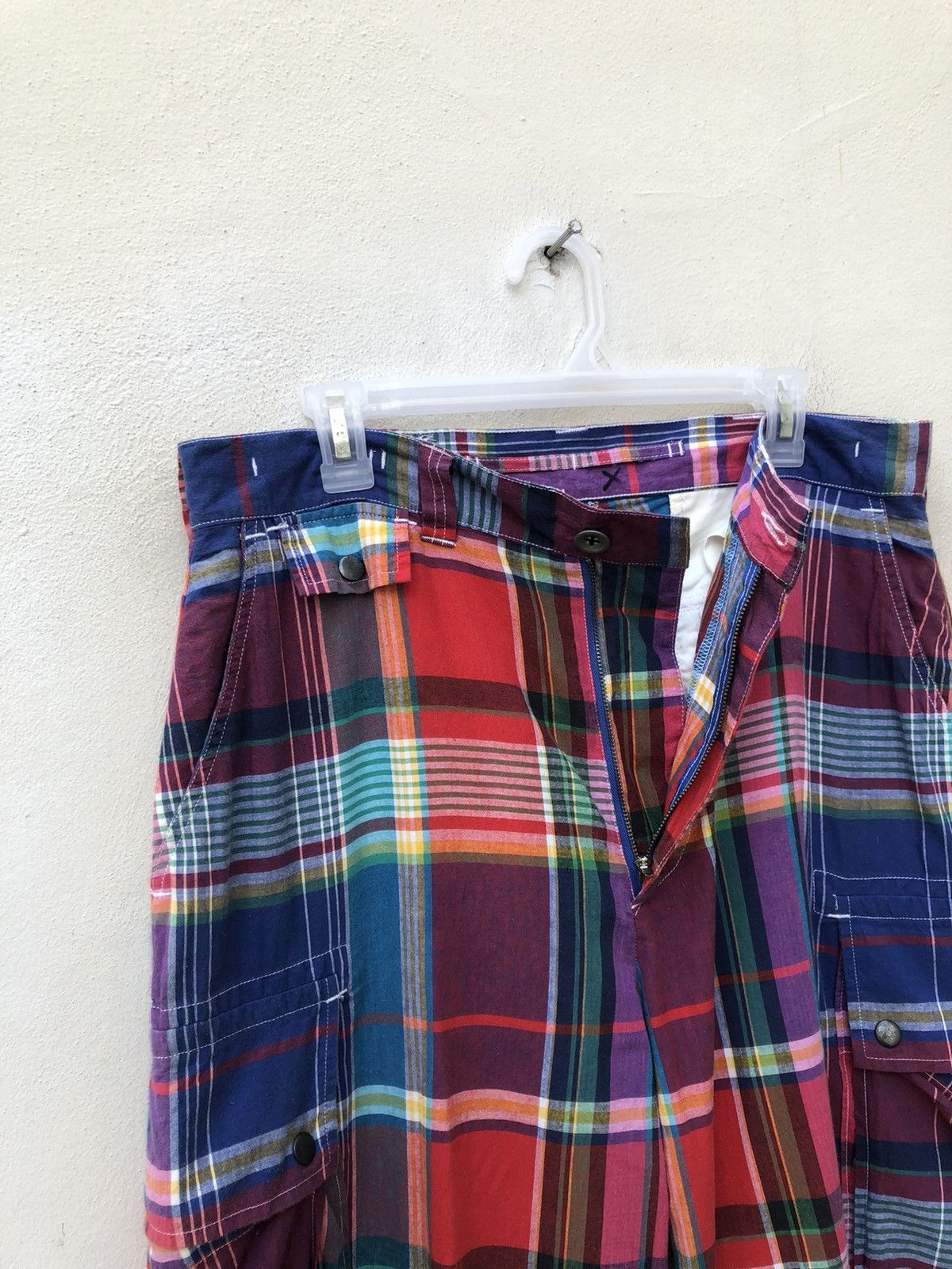 Polo Ralph Lauren Vintage 90s Polo RL Madras Tartan Cargo Trouser Pant Size US 34 / EU 50 - 8 Thumbnail