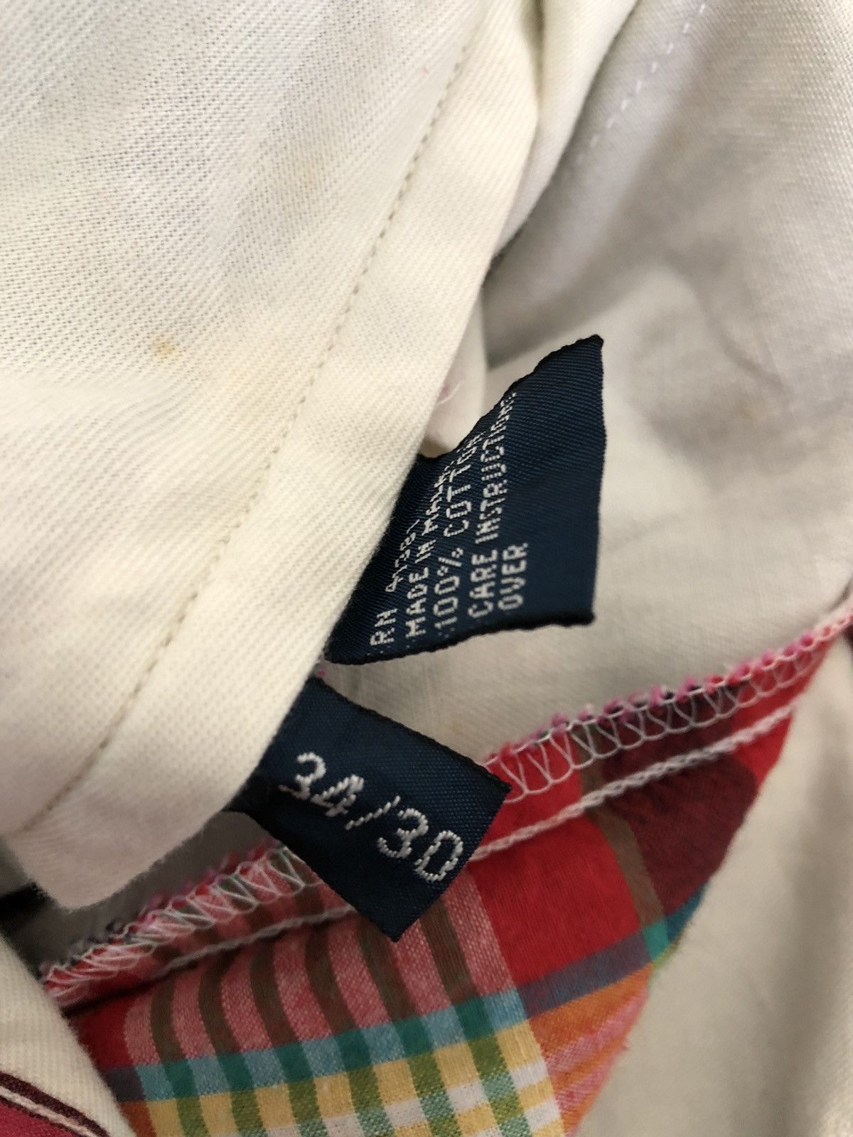 Polo Ralph Lauren Vintage 90s Polo RL Madras Tartan Cargo Trouser Pant Size US 34 / EU 50 - 22 Thumbnail