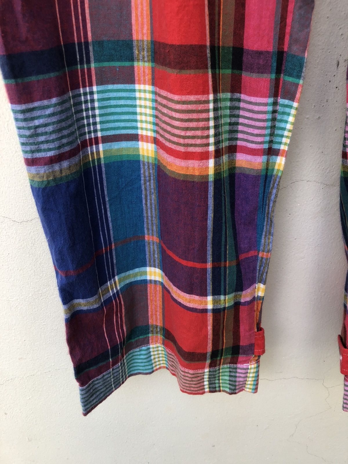 Polo Ralph Lauren Vintage 90s Polo RL Madras Tartan Cargo Trouser Pant Size US 34 / EU 50 - 10 Thumbnail