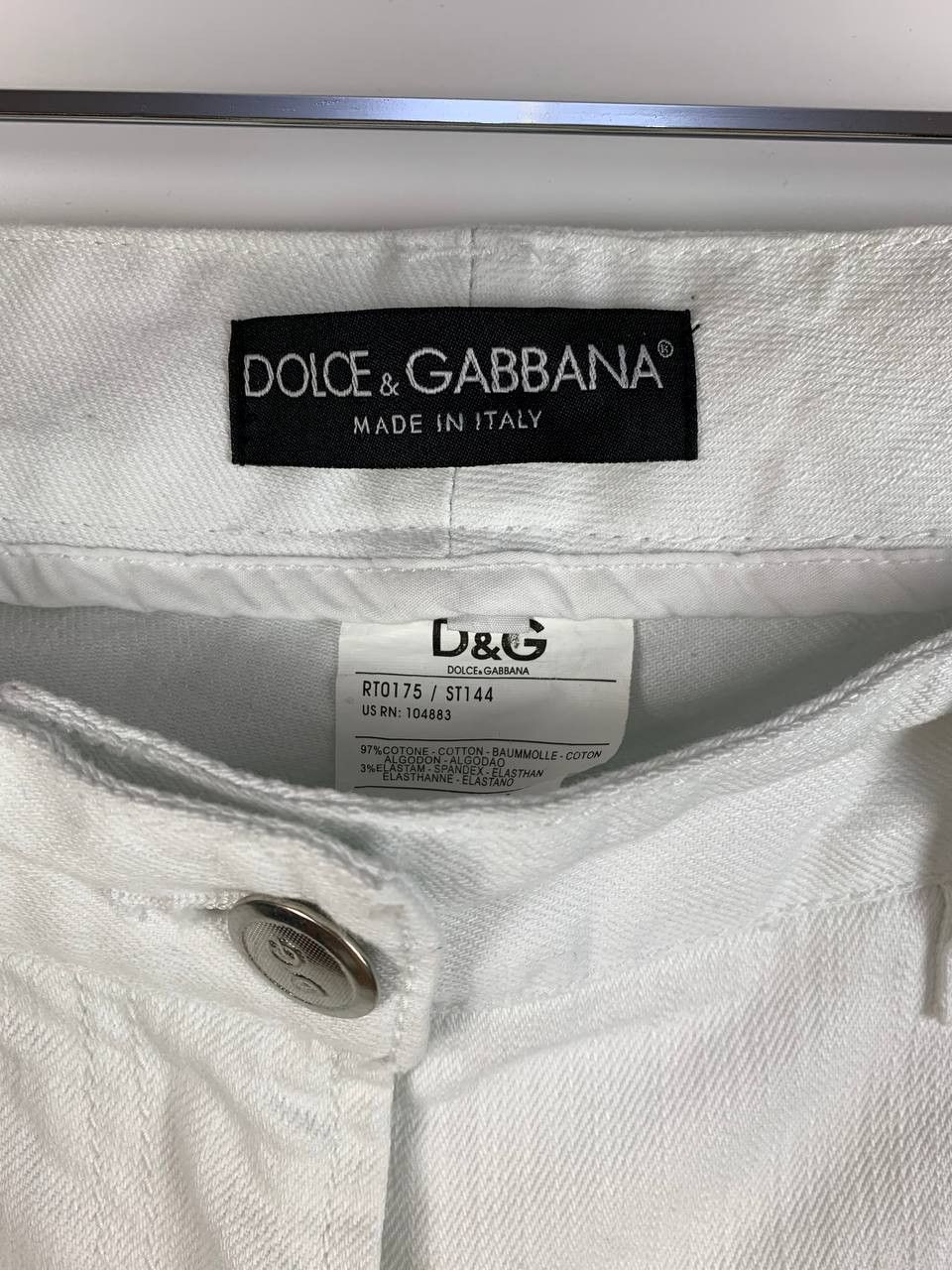 Dolce & Gabbana Dolce & Gabbana jeans white cotton 44 Size 30" / US 8 / IT 44 - 9 Thumbnail
