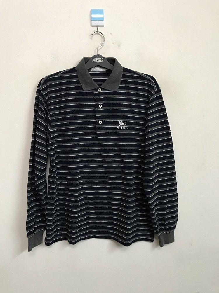 Burberry Prorsum Burberrys Of London Contrast Color Border Stripe Polo Shirt Size US M / EU 48-50 / 2 - 10 Thumbnail