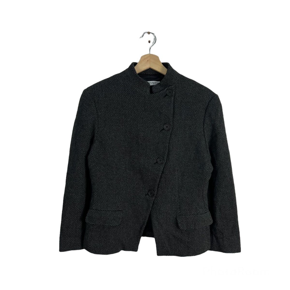 Emporio Armani RARE CROPPED COAT JACKET EMPORIO ARMANI MADE IN ITALY Size US S / EU 44-46 / 1 - 1 Thumbnail
