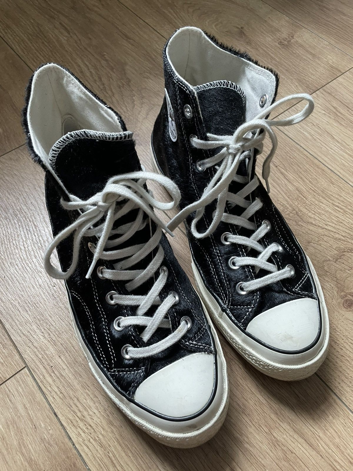 Converse pony hair high top sale
