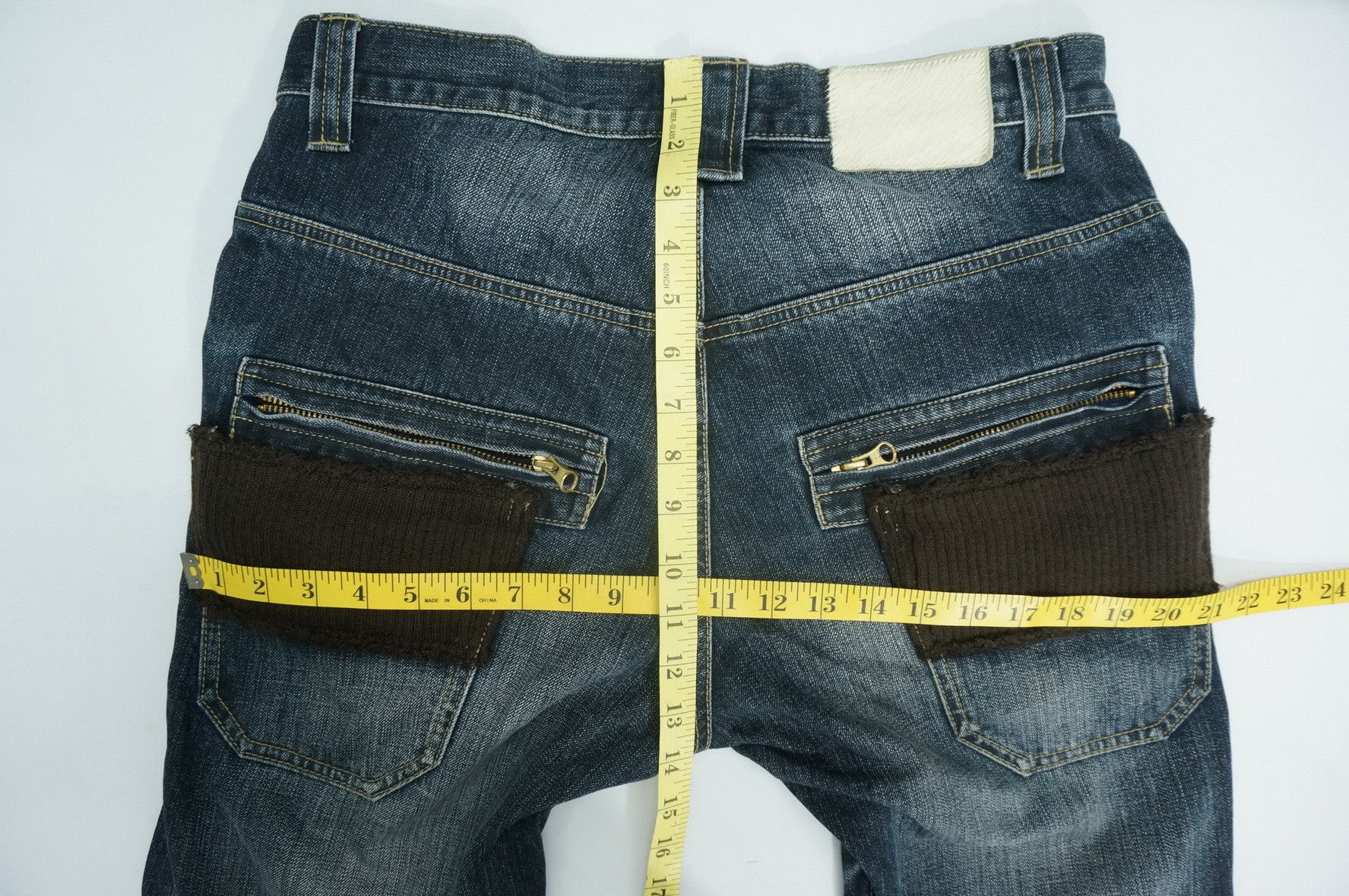 Japanese Brand PPFM Multi Pocket Floral Flap Wool Back Distressed Denim Size US 32 / EU 48 - 17 Thumbnail