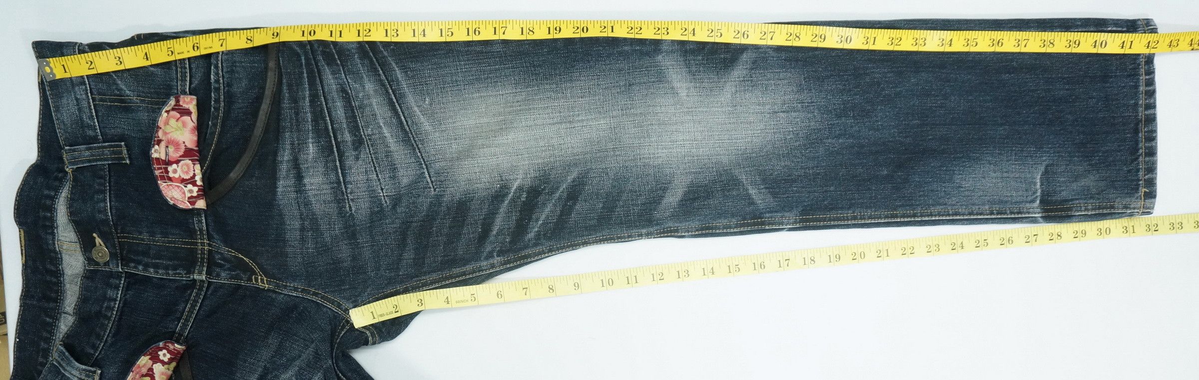 Japanese Brand PPFM Multi Pocket Floral Flap Wool Back Distressed Denim Size US 32 / EU 48 - 15 Thumbnail