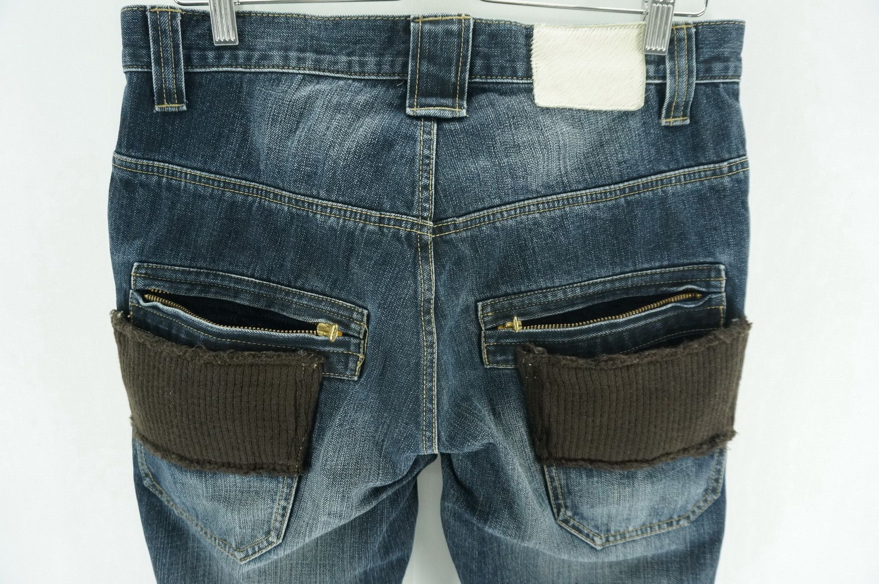 Japanese Brand PPFM Multi Pocket Floral Flap Wool Back Distressed Denim Size US 32 / EU 48 - 11 Thumbnail