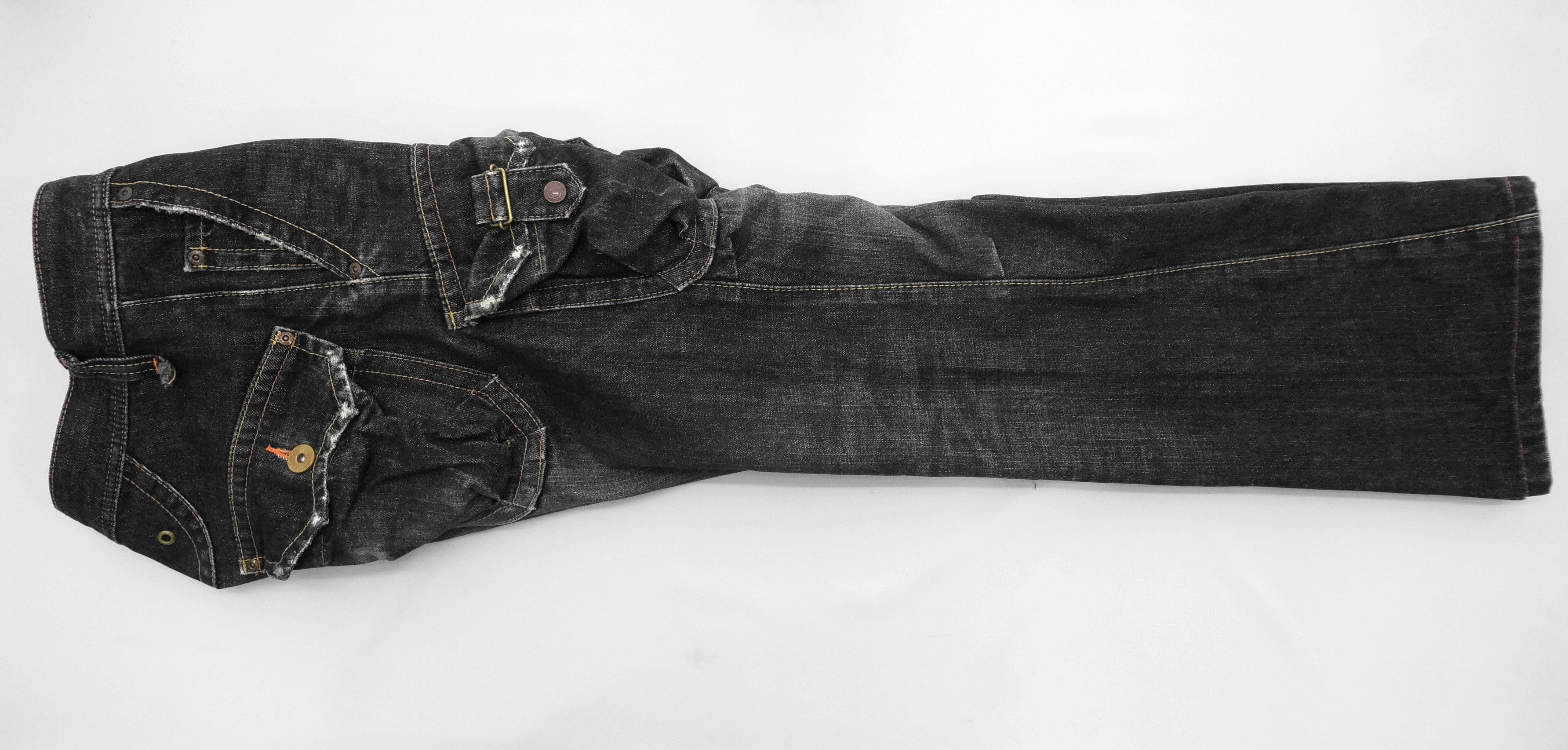 Edwin 🔥RARE🔥 EDWIN 503 Black Flared Cargo Jeans Size US 28 / EU 44 - 12 Thumbnail