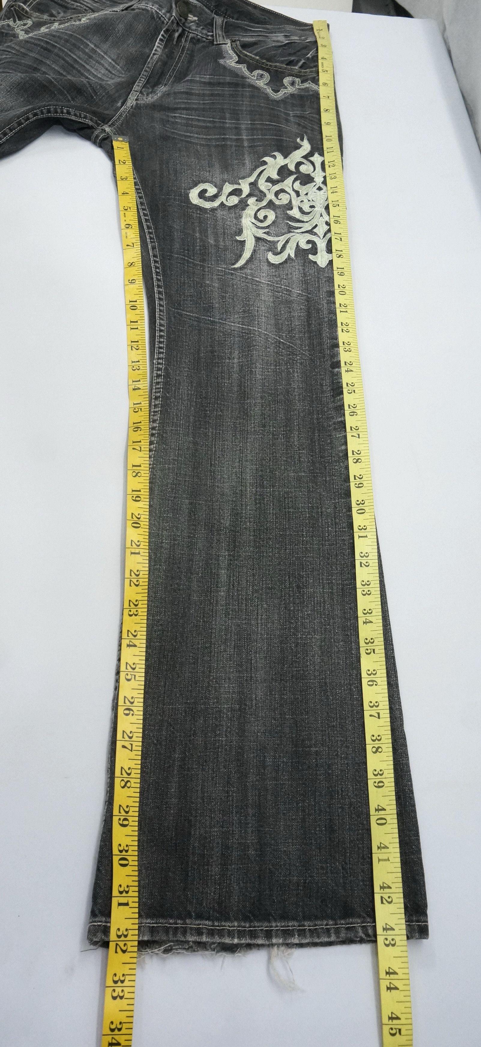 Japanese Brand Flare Jeans 🔥 SORRIDERRE Vintage Distressed Jeans Size US 33 - 18 Thumbnail