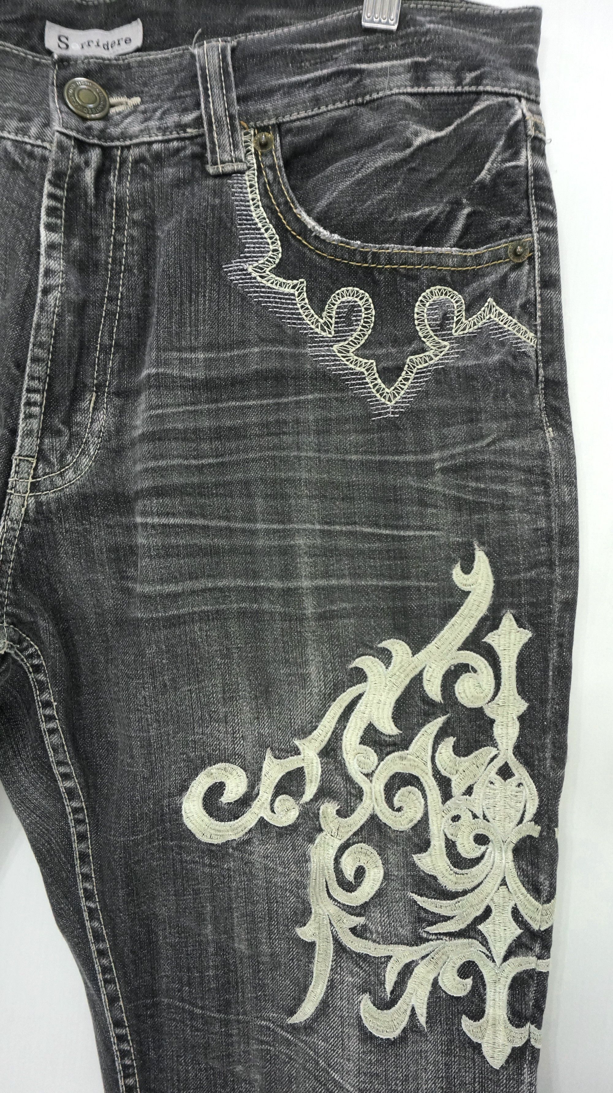 Japanese Brand Flare Jeans 🔥 SORRIDERRE Vintage Distressed Jeans Size US 33 - 9 Thumbnail