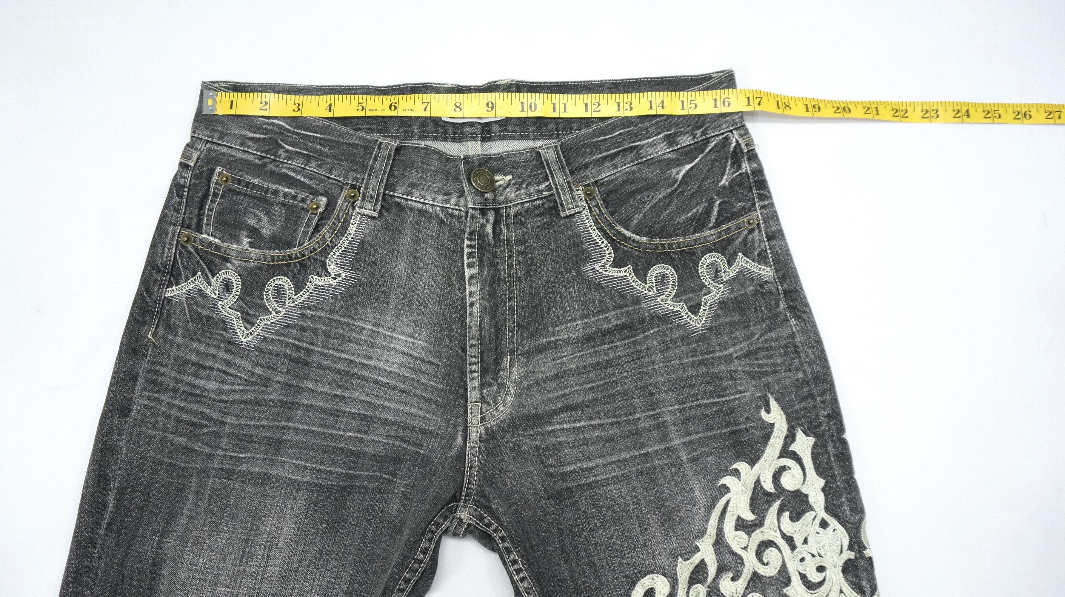 Japanese Brand Flare Jeans 🔥 SORRIDERRE Vintage Distressed Jeans Size US 33 - 16 Thumbnail