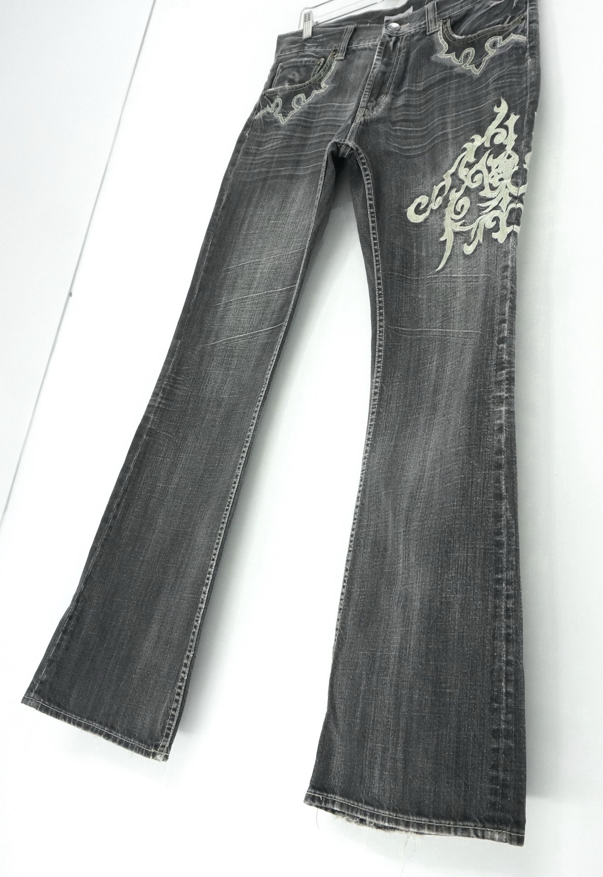 Japanese Brand Flare Jeans 🔥 SORRIDERRE Vintage Distressed Jeans Size US 33 - 4 Thumbnail