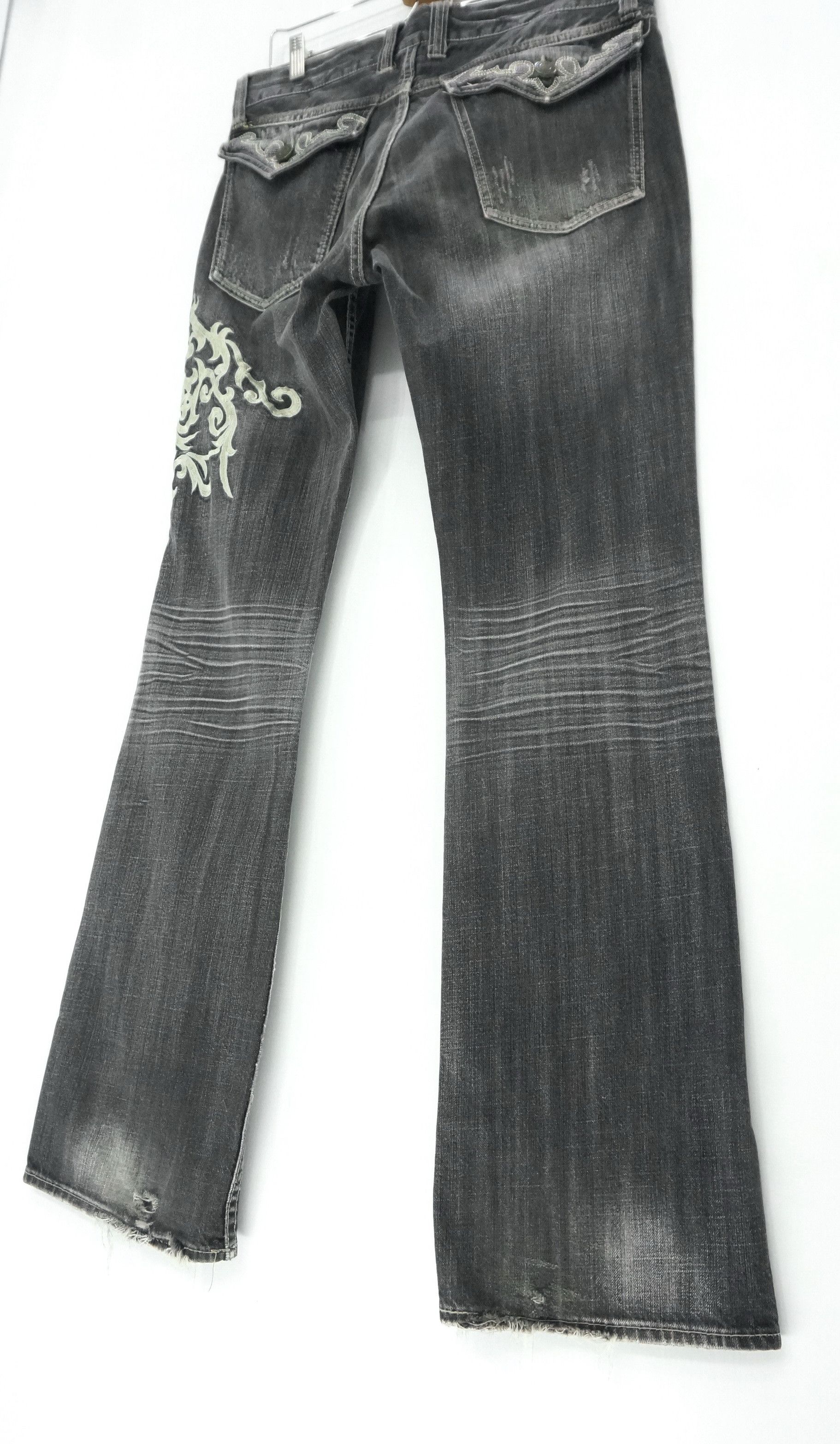 Japanese Brand Flare Jeans 🔥 SORRIDERRE Vintage Distressed Jeans Size US 33 - 5 Thumbnail