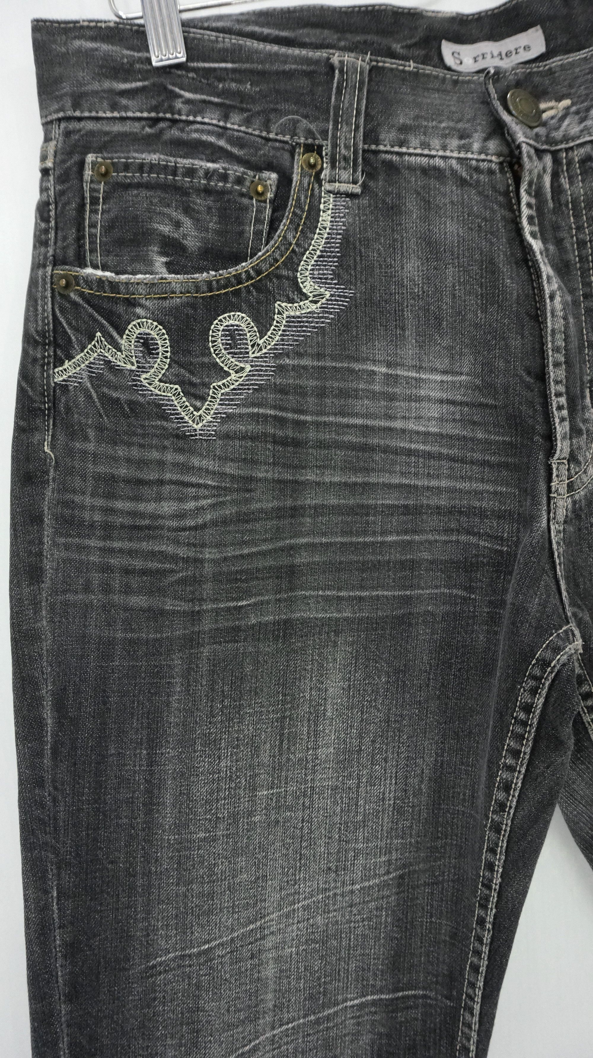 Japanese Brand Flare Jeans 🔥 SORRIDERRE Vintage Distressed Jeans Size US 33 - 10 Thumbnail