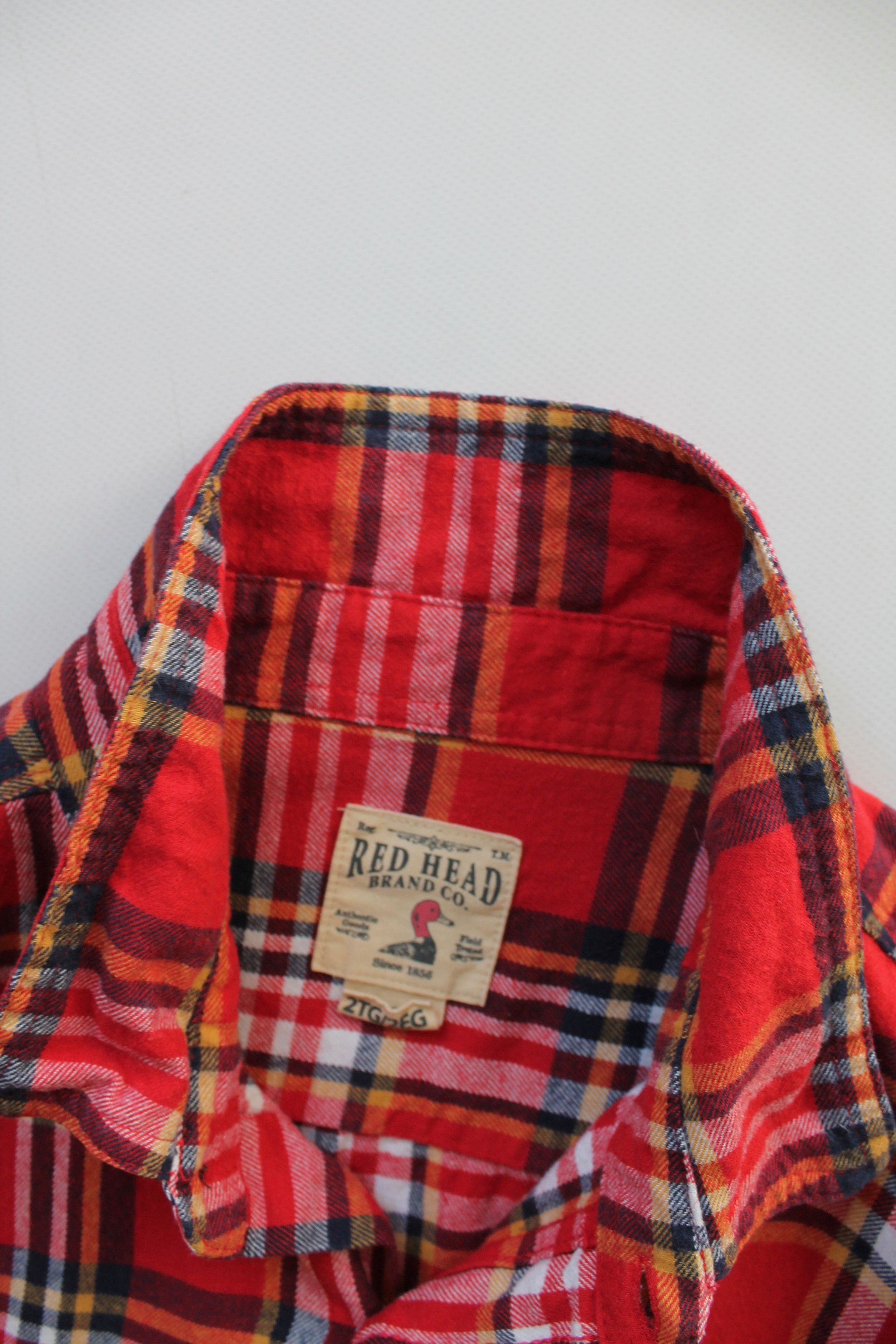 Flannel RED HEAD FLANNEL SHIRT CHECK PLAID 2XL Size US XXL / EU 58 / 5 - 13 Thumbnail