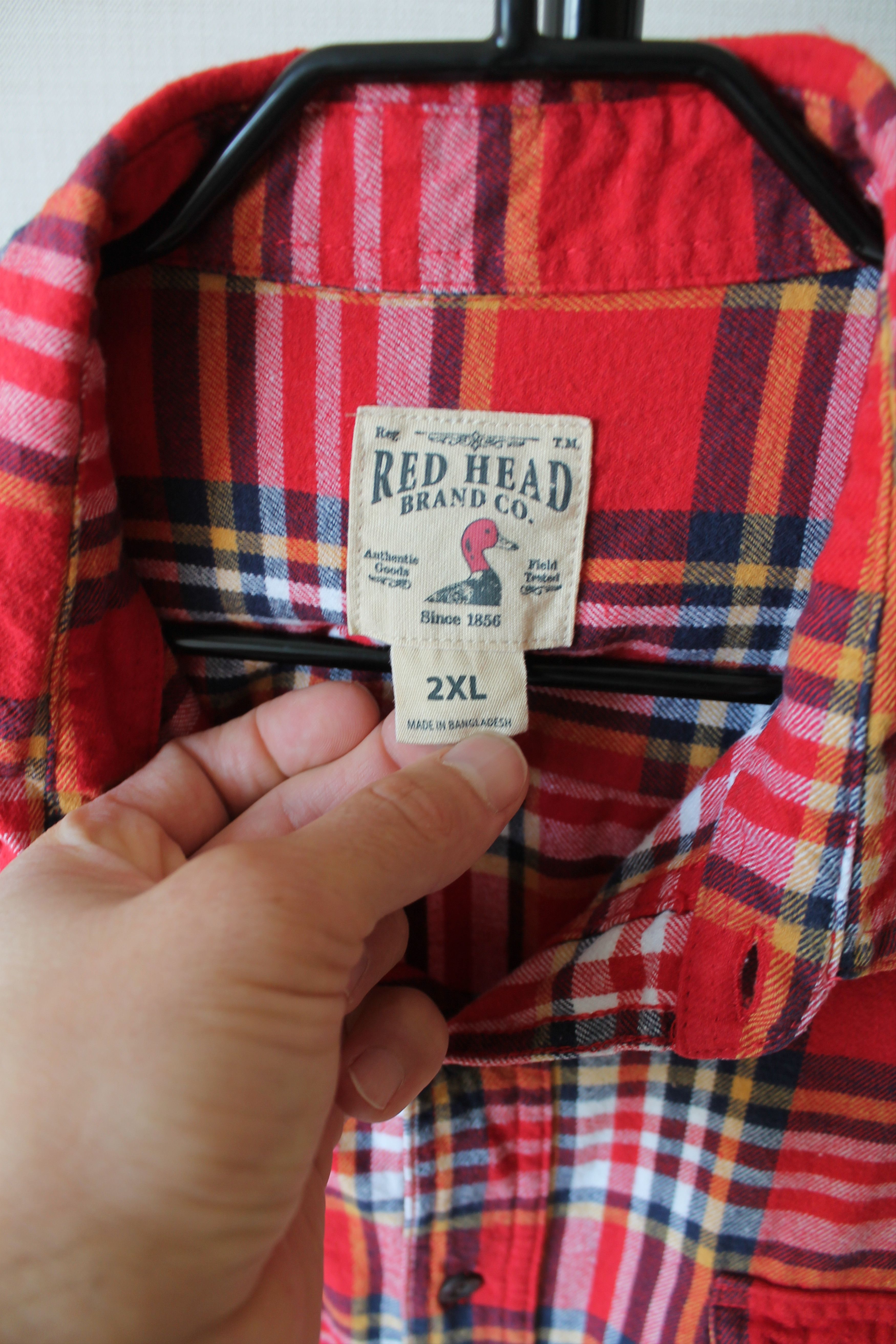 Flannel RED HEAD FLANNEL SHIRT CHECK PLAID 2XL Size US XXL / EU 58 / 5 - 8 Thumbnail