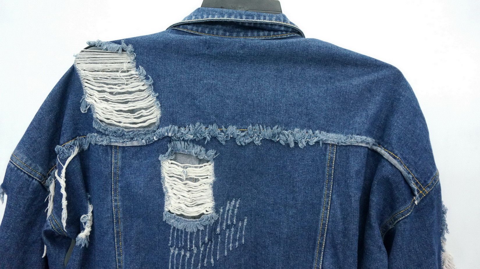Japanese Brand Rare! ANNA TSUCHIYA PARADE Ripped Women's Denim Jacket Size L / US 10 / IT 46 - 11 Thumbnail