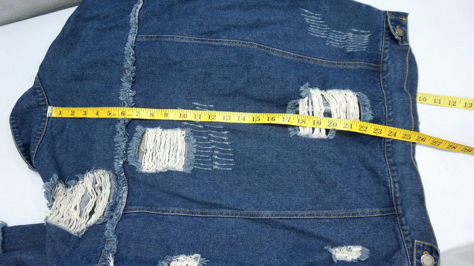 Japanese Brand Rare! ANNA TSUCHIYA PARADE Ripped Women's Denim Jacket Size L / US 10 / IT 46 - 16 Thumbnail