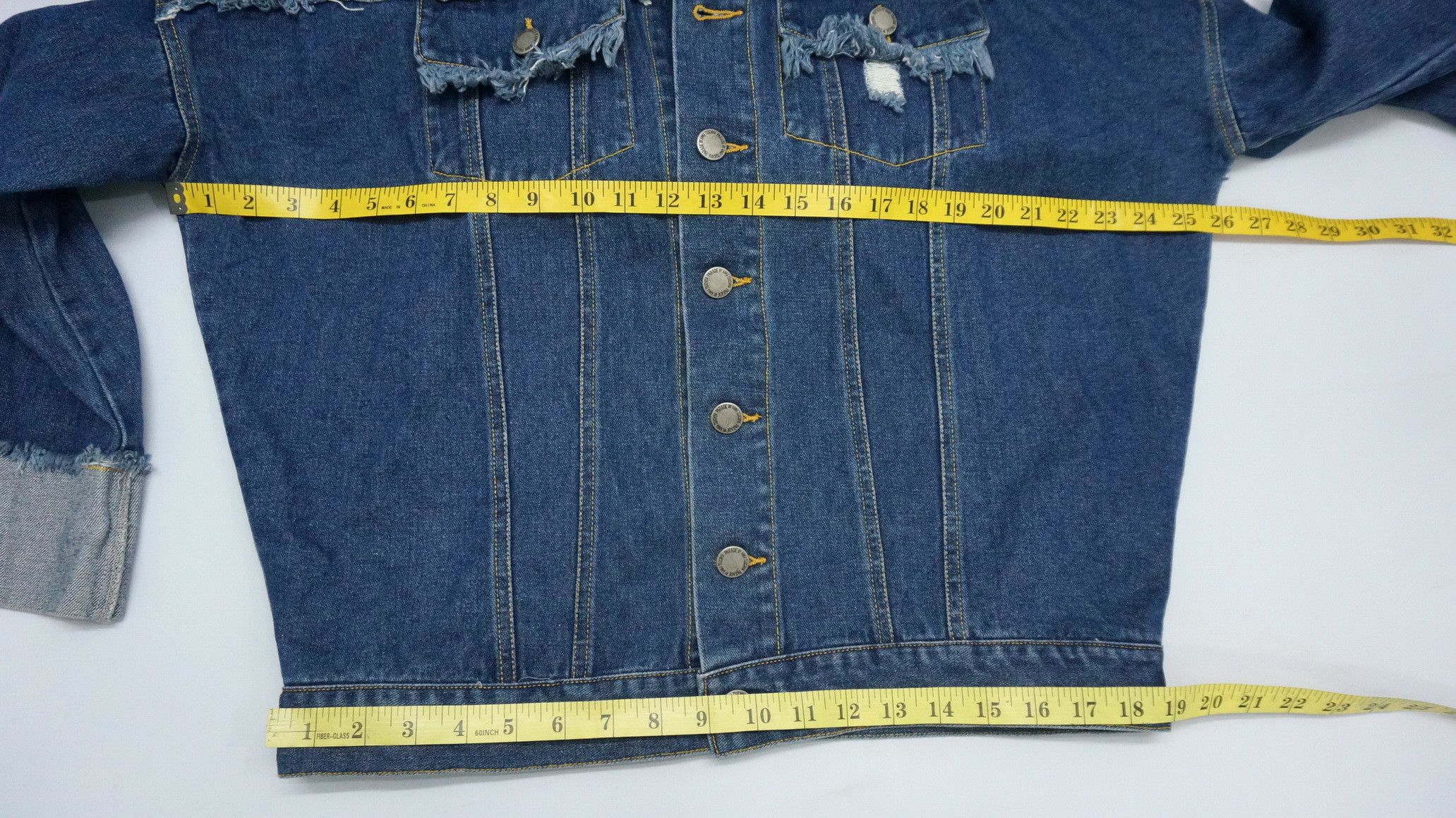 Japanese Brand Rare! ANNA TSUCHIYA PARADE Ripped Women's Denim Jacket Size L / US 10 / IT 46 - 13 Thumbnail