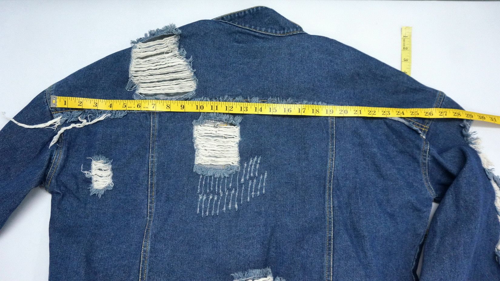 Japanese Brand Rare! ANNA TSUCHIYA PARADE Ripped Women's Denim Jacket Size L / US 10 / IT 46 - 14 Thumbnail