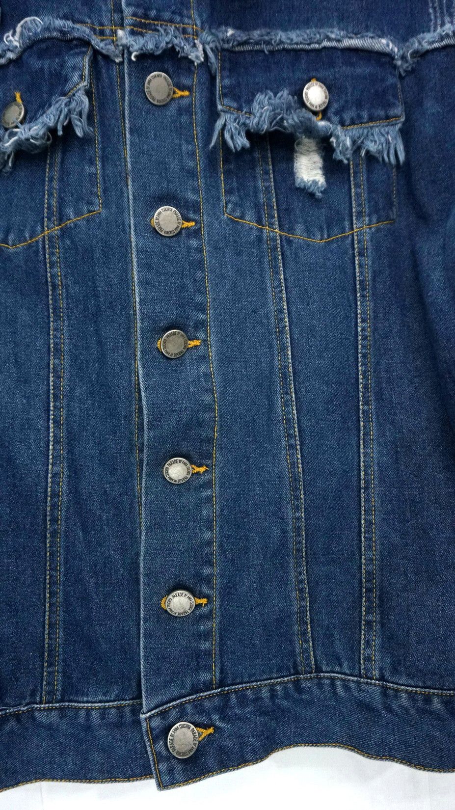 Japanese Brand Rare! ANNA TSUCHIYA PARADE Ripped Women's Denim Jacket Size L / US 10 / IT 46 - 10 Thumbnail