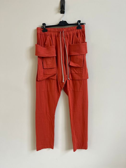 Rick Owens Drkshdw Creatch Cargo Pants in Orange Color | Grailed