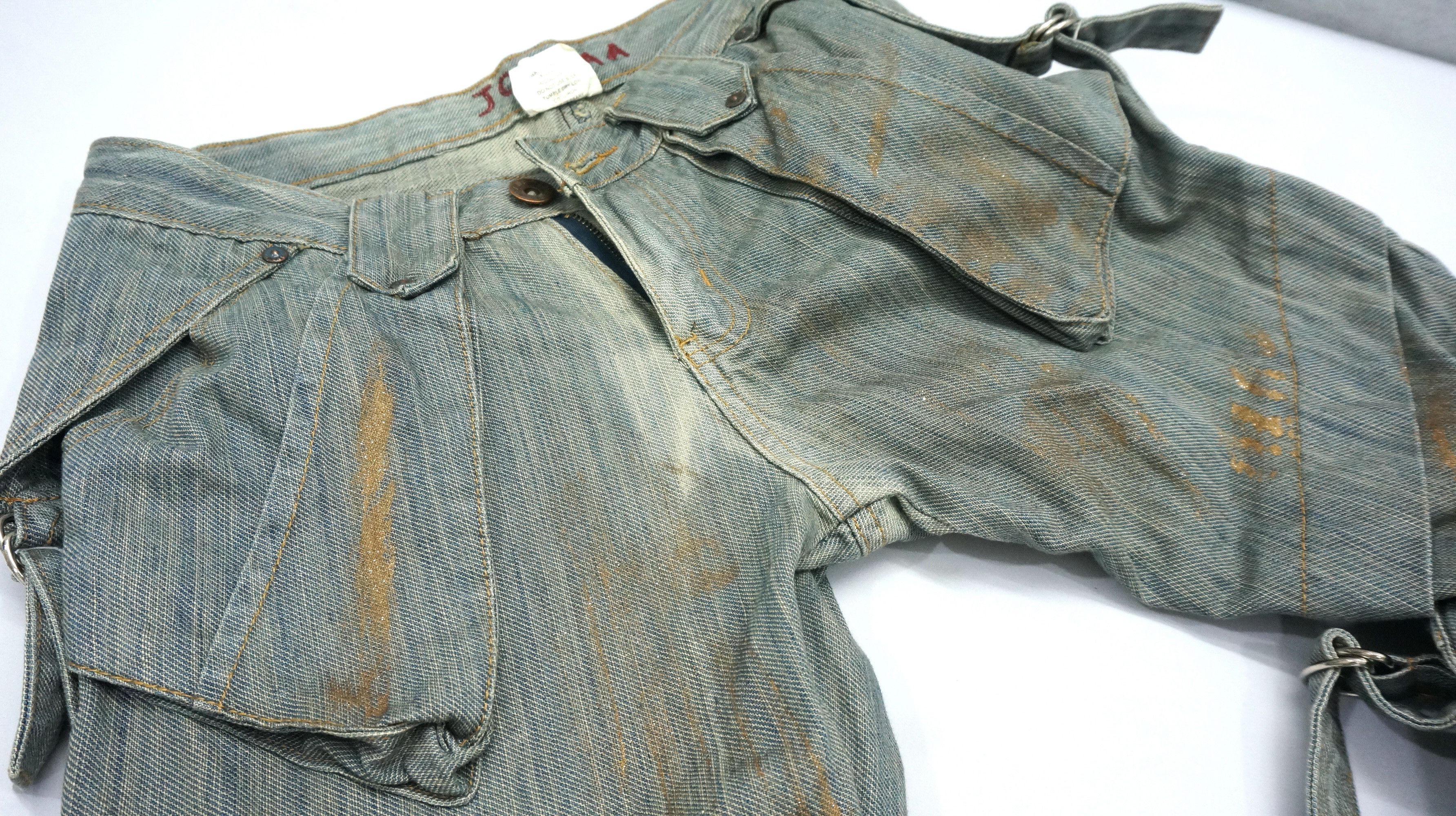 Japanese Brand RARE SICK 🔥 JONEAA Mud Wash Cargo Tactical Bondage Pants Size US 29 - 20 Thumbnail