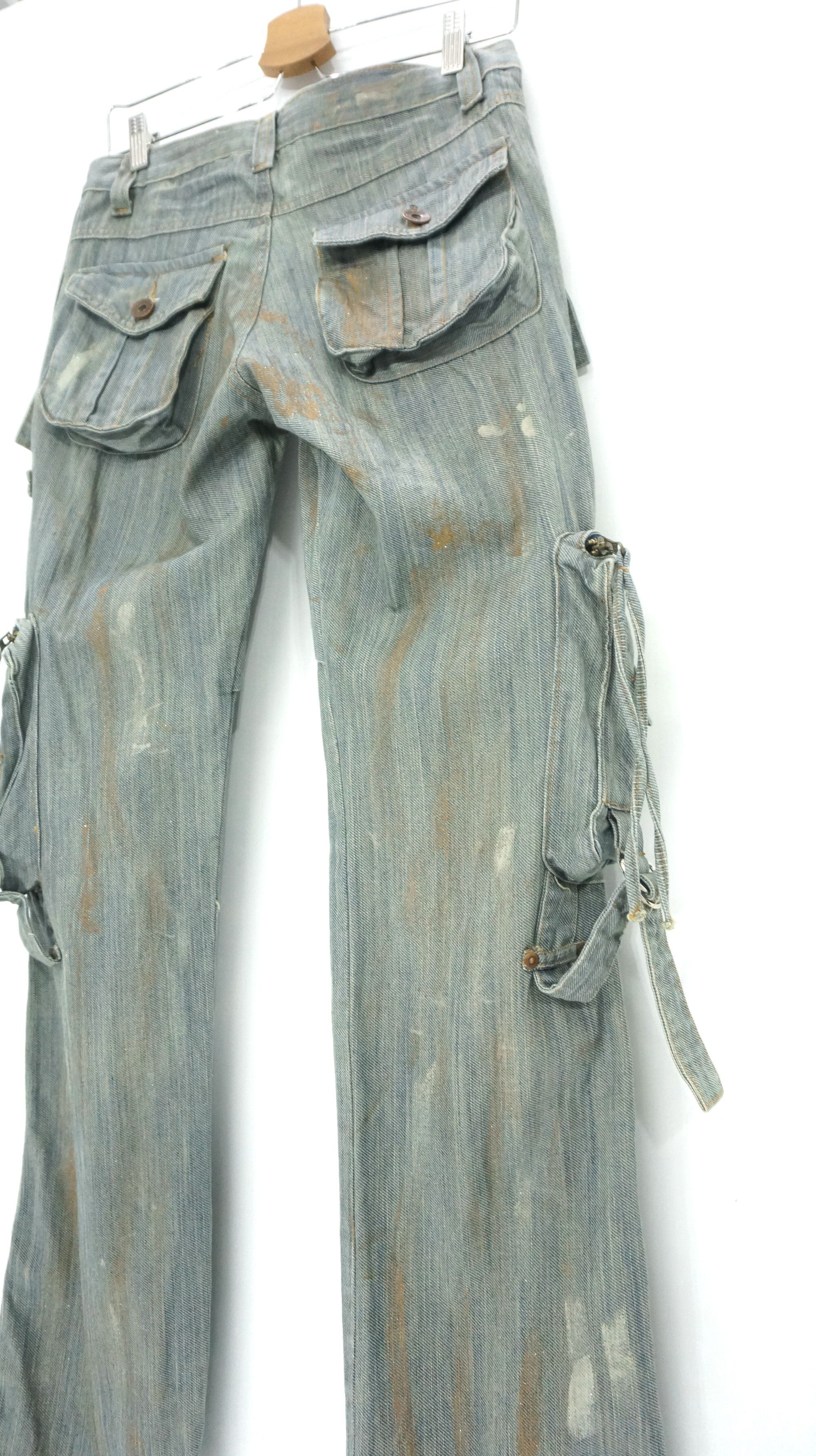 Japanese Brand RARE SICK 🔥 JONEAA Mud Wash Cargo Tactical Bondage Pants Size US 29 - 19 Thumbnail