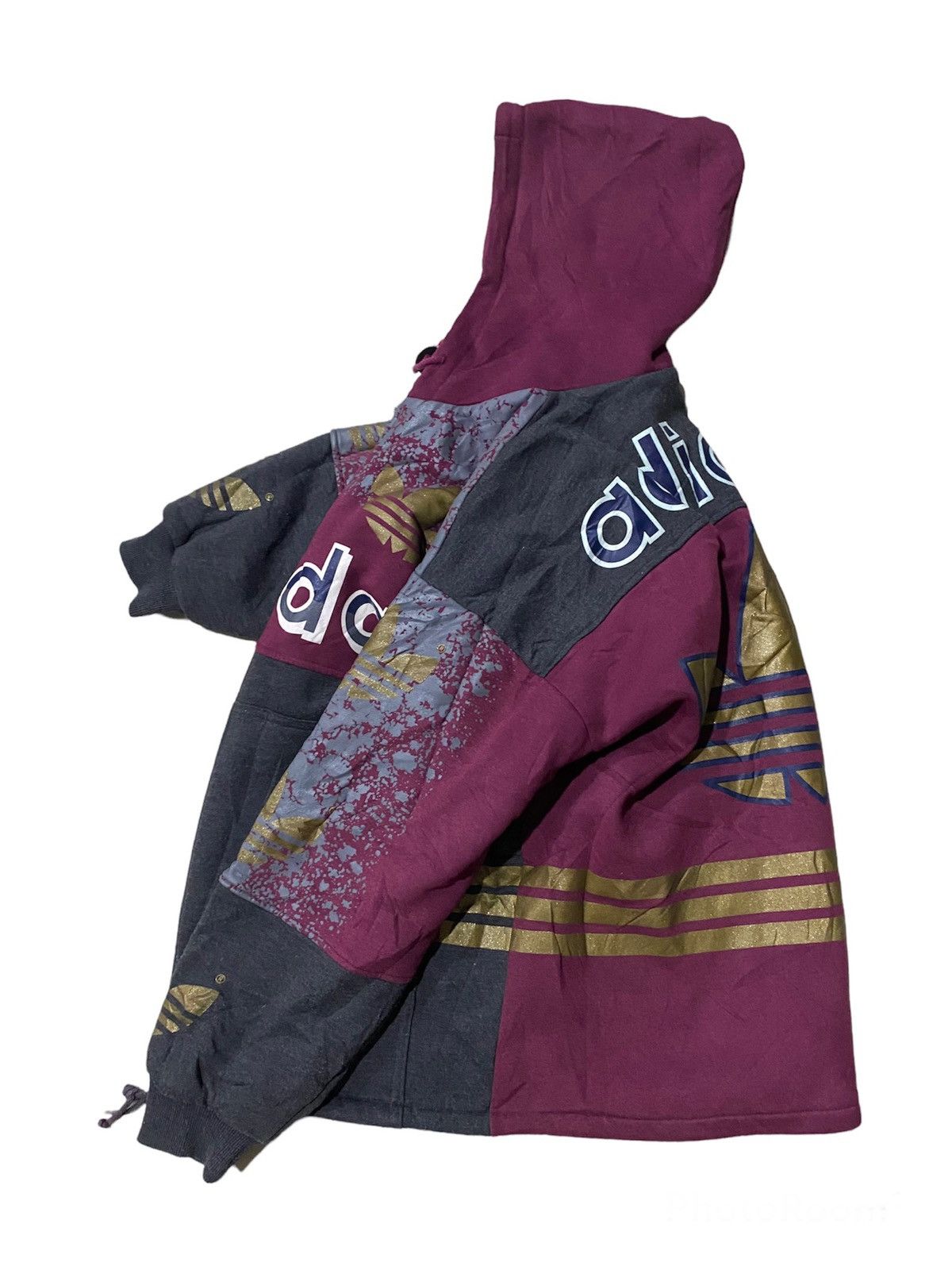 Adidas Rare Jacket Adidas Overprint Bigo logo design Rapper style Size US L / EU 52-54 / 3 - 6 Thumbnail
