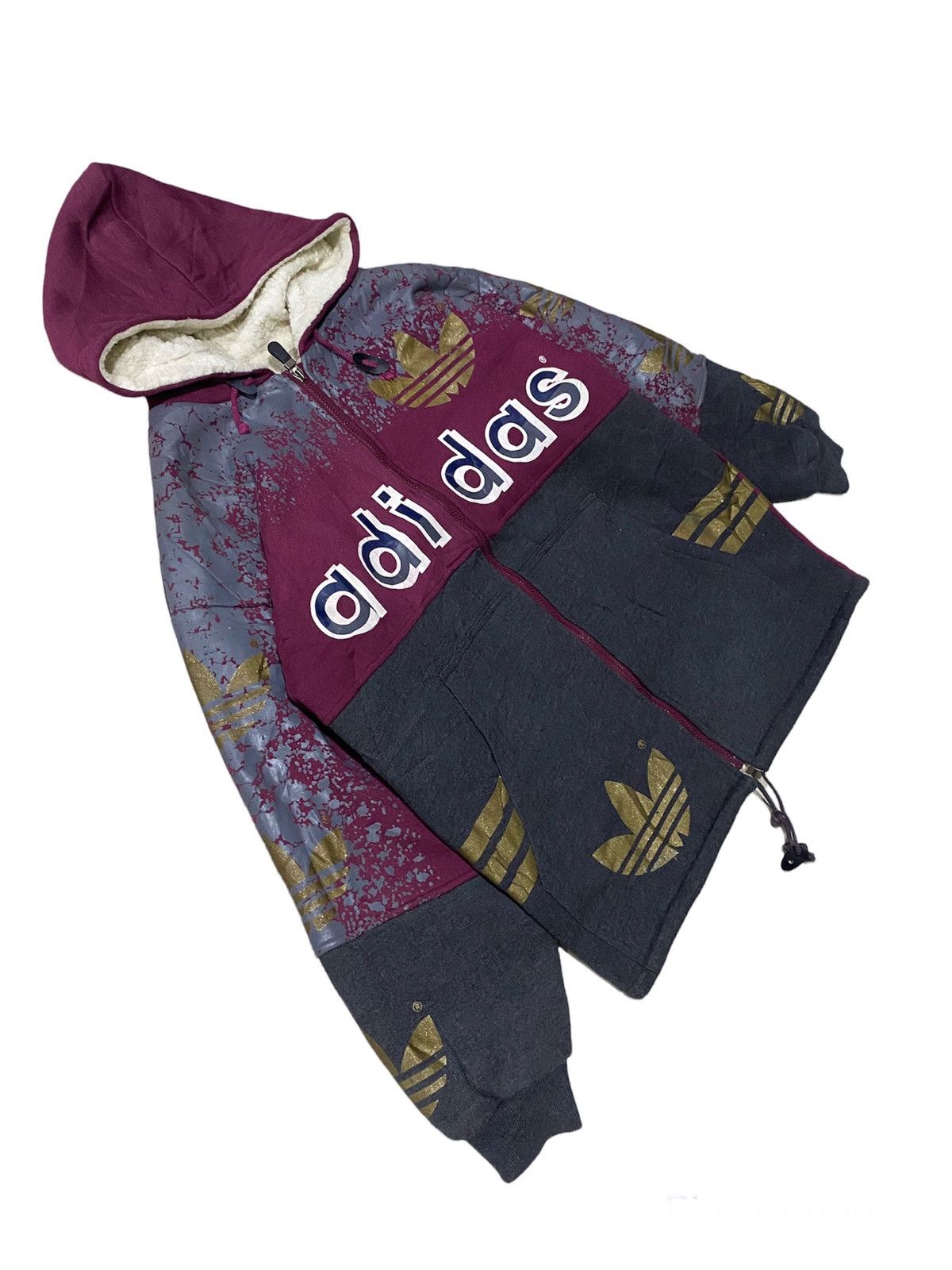 Adidas Rare Jacket Adidas Overprint Bigo logo design Rapper style Size US L / EU 52-54 / 3 - 3 Thumbnail
