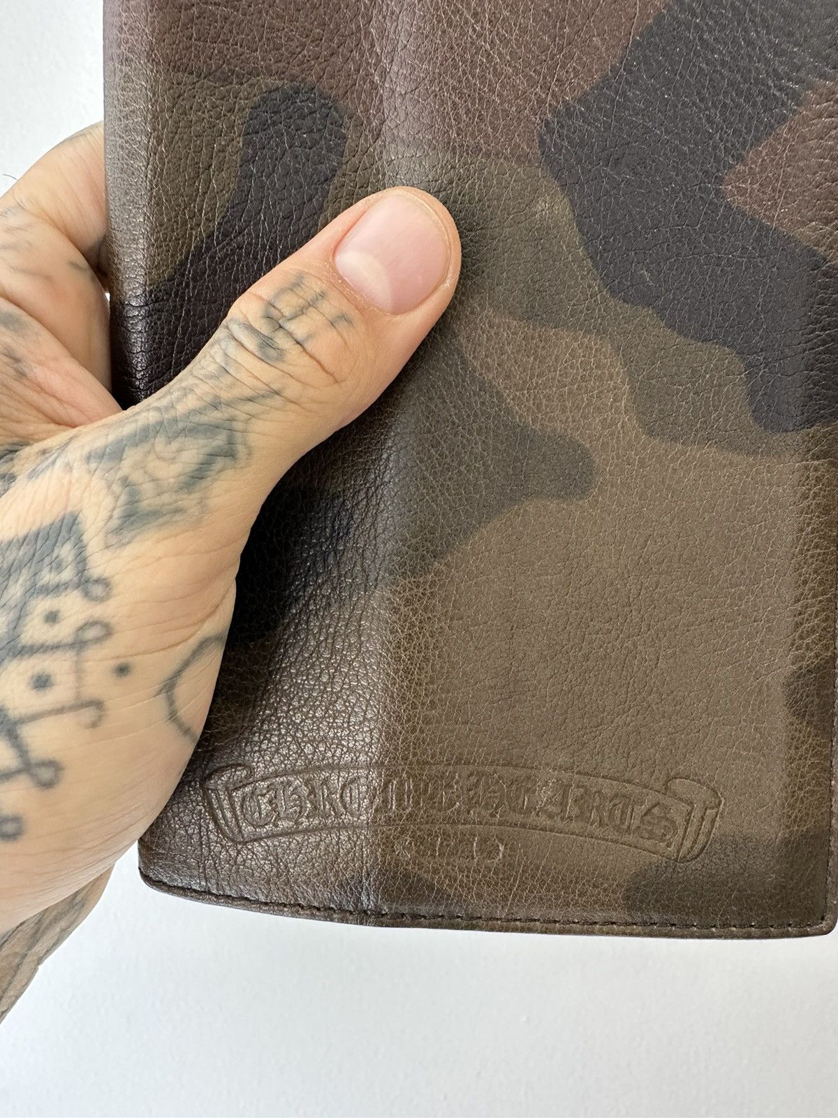 Chrome Hearts Chrome Hearts Camo Leather CROSS Patch PASSPORT Wallet !! Size ONE SIZE - 4 Thumbnail