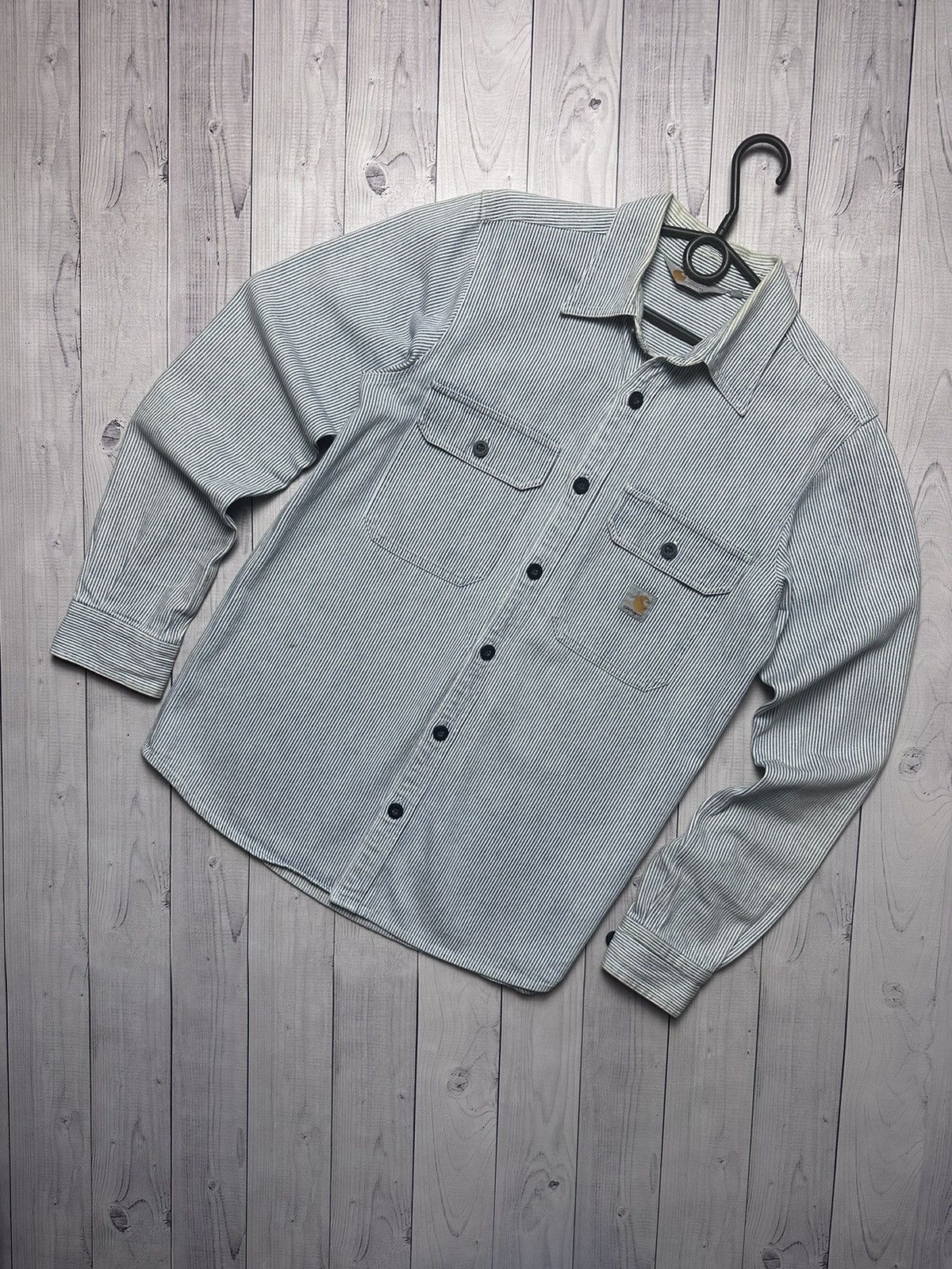 Carhartt × Carhartt Wip × Vintage Vintage Carhartt Wip shirt logo striped size S/M Size US S / EU 44-46 / 1 - 1 Thumbnail